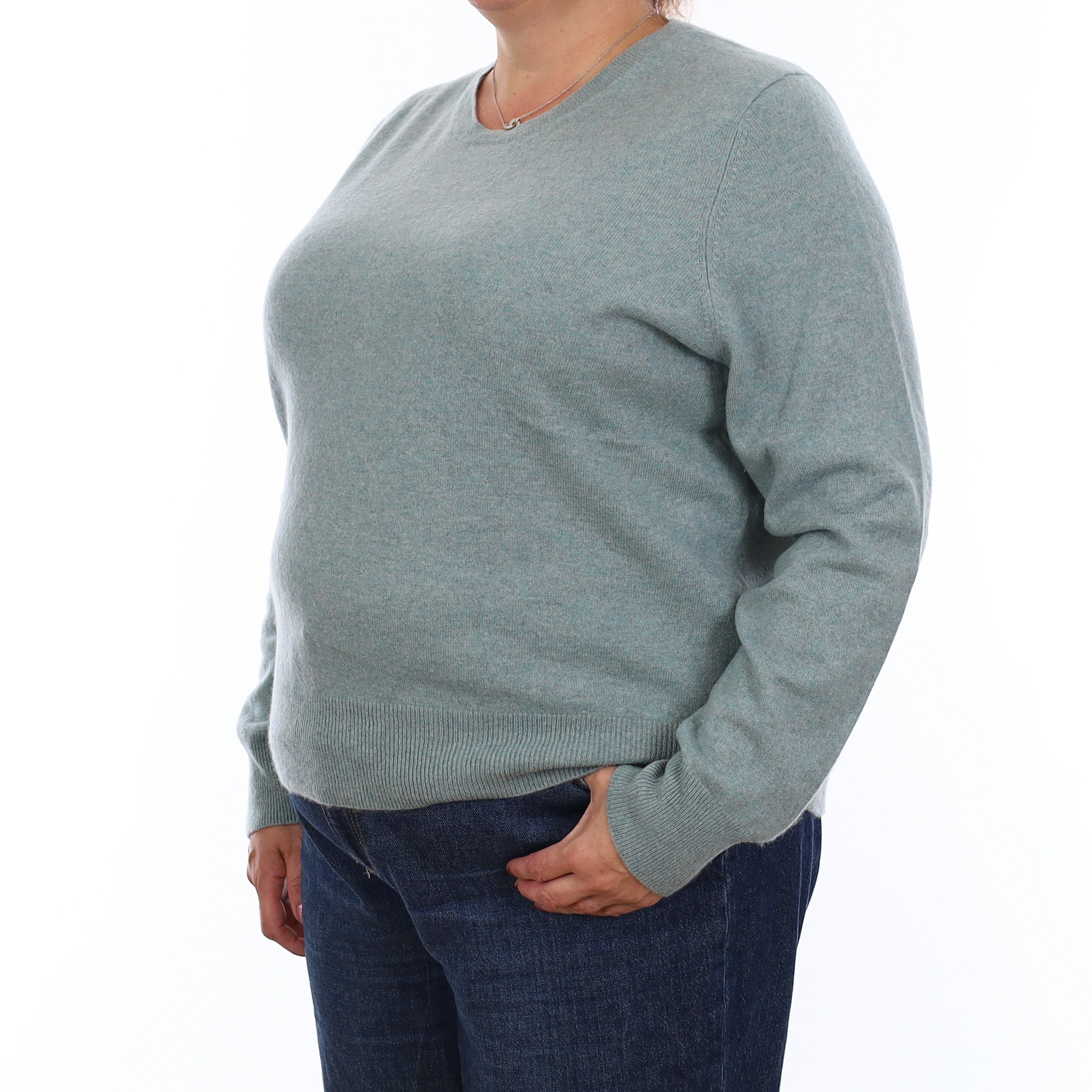 Alpine Green Cashmere Crew Neck Jumper XXL