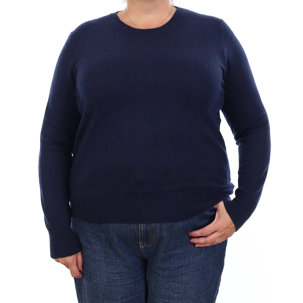 Navy Cashmere Crew Neck Jumper Extra Large