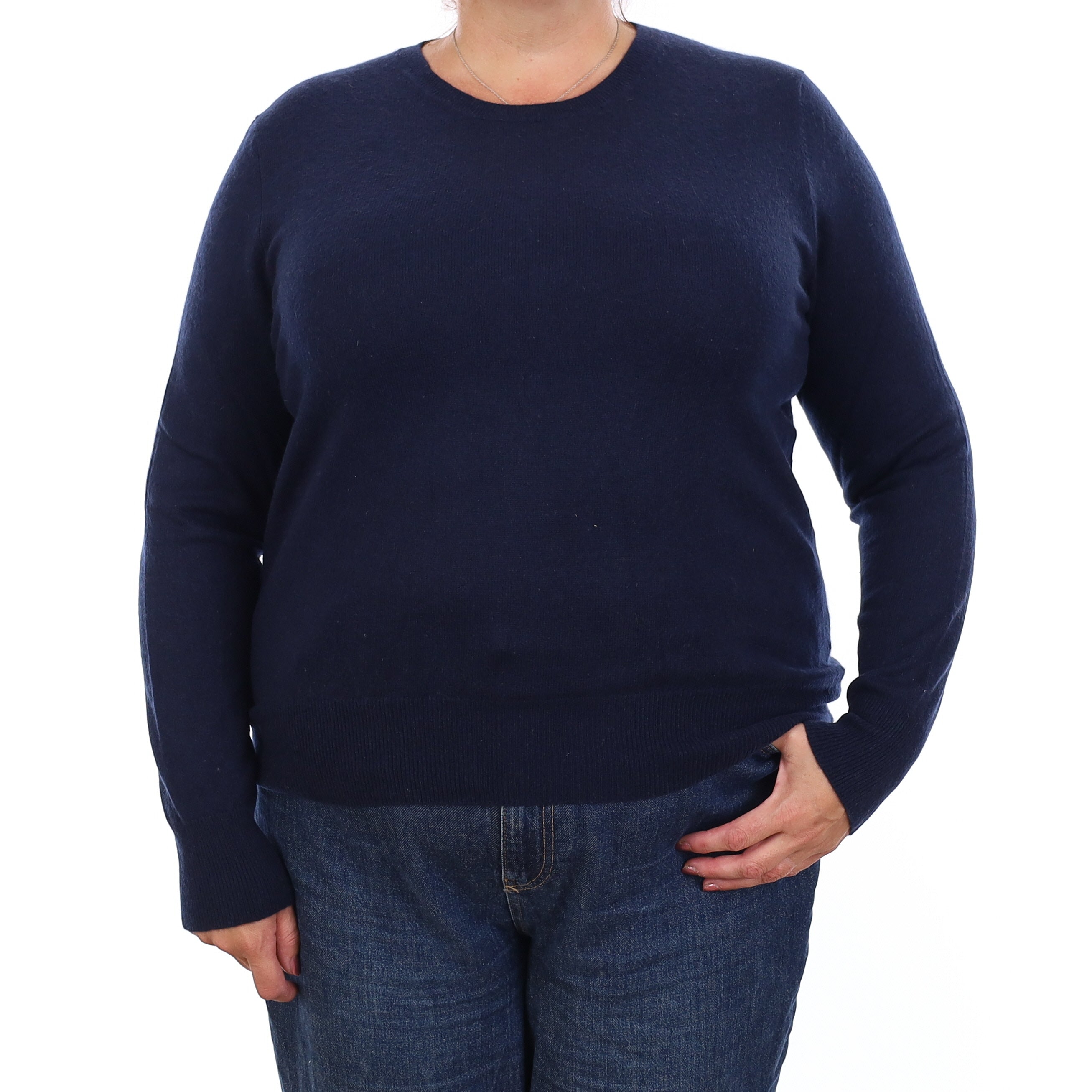 Navy Cashmere Crew Neck Jumper Extra Large