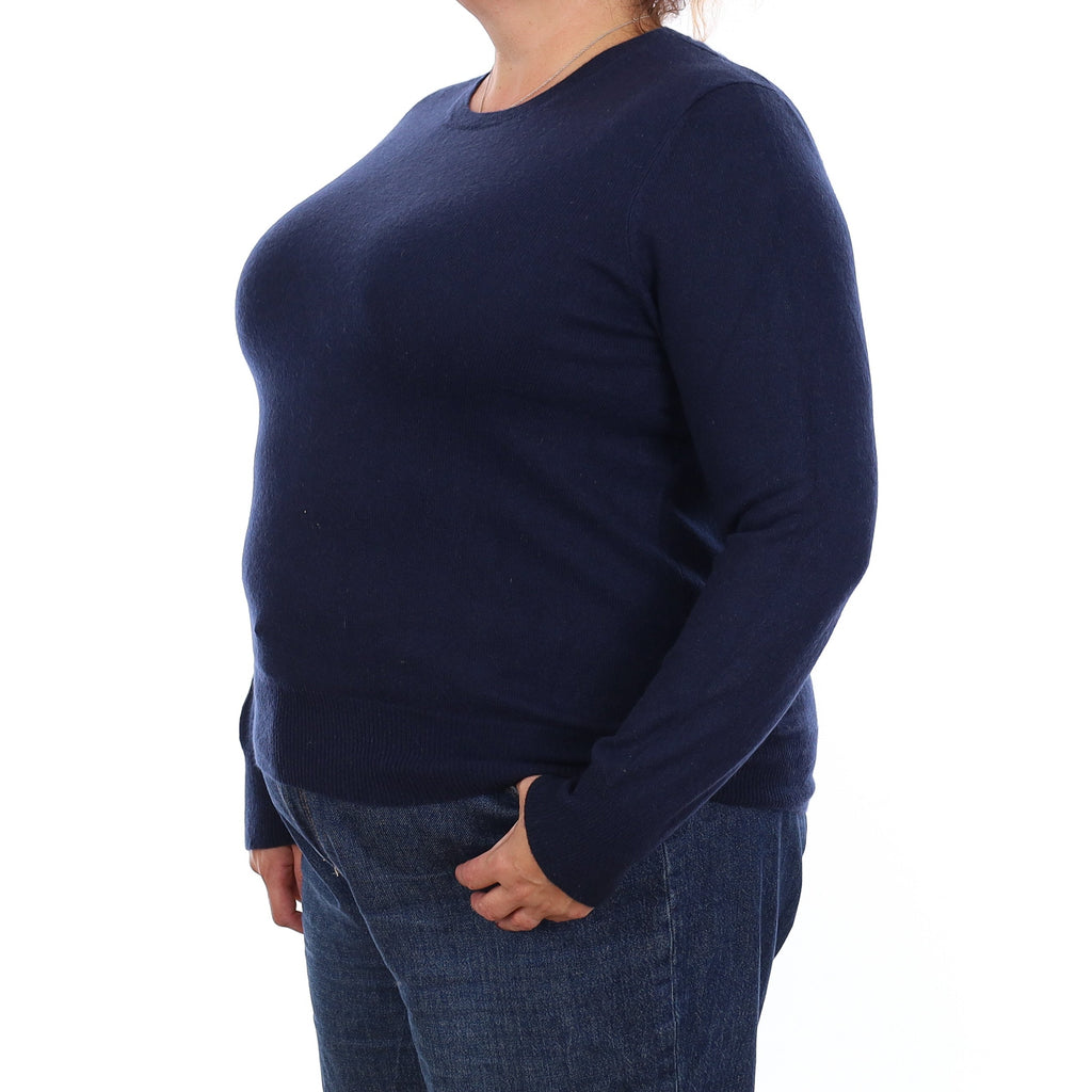 Navy Cashmere Crew Neck Jumper Extra Large