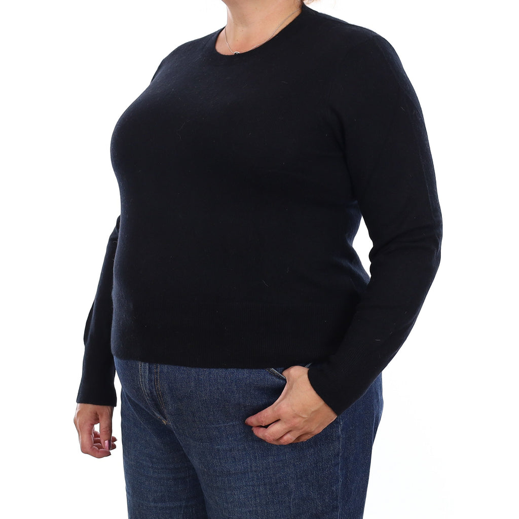 Black Cashmere Crew Neck Jumper Extra Large