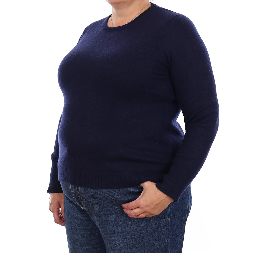Navy Cashmere Crew Neck Jumper Extra Large