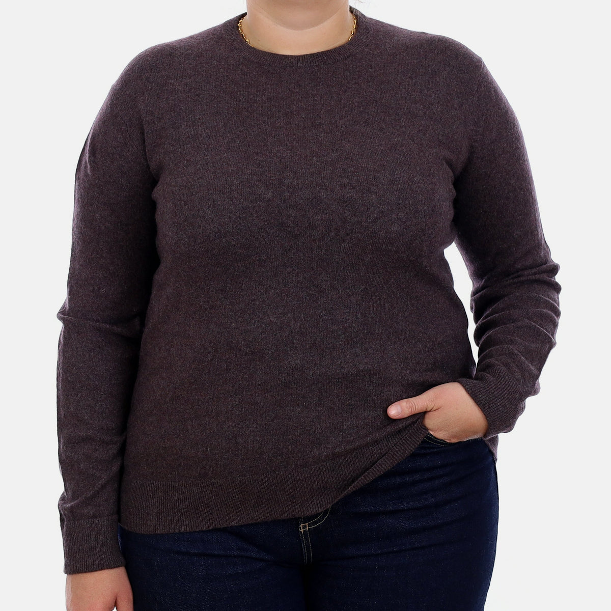 Everlane Slate Purple Cashmere Crew Neck Jumper Large