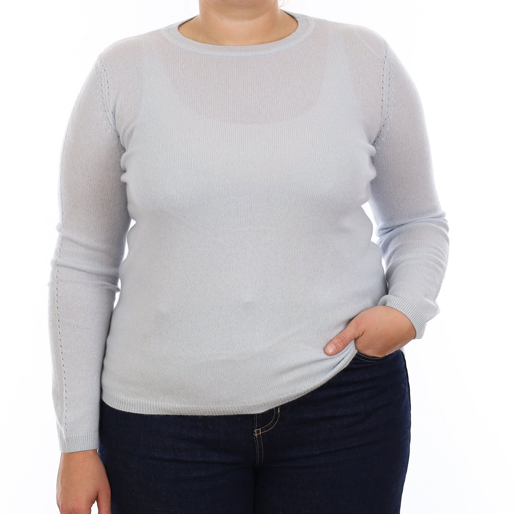 Baby Blue Cashmere Crew Neck Jumper Large