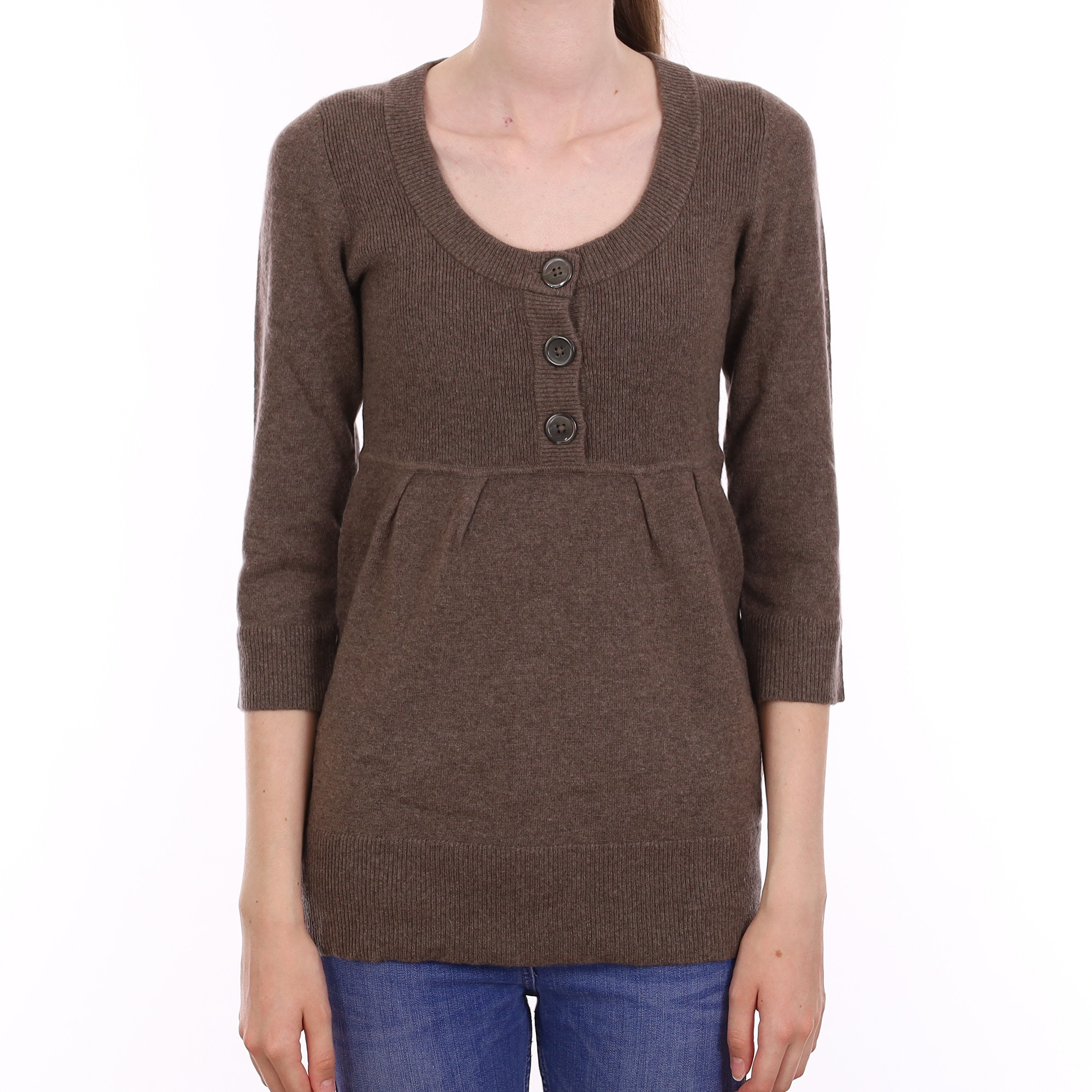 Muted Brown Cashmere Dress Extra Small