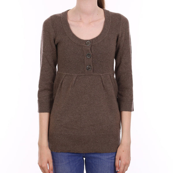 Muted Brown Cashmere Dress Extra Small