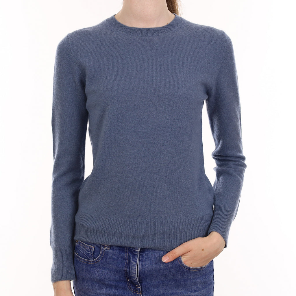 Air Force Blue Cashmere Crew Neck Jumper Extra Small