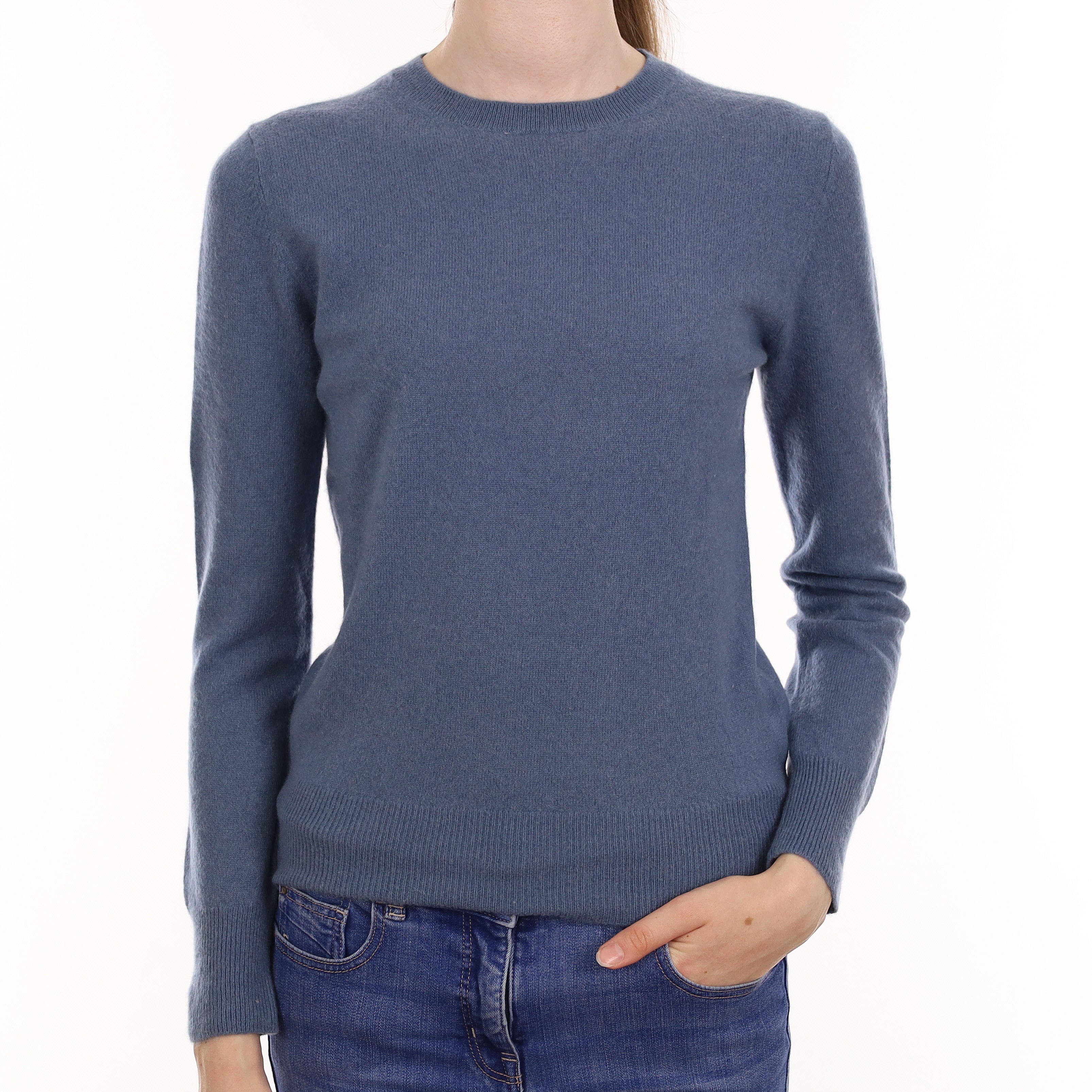 Air Force Blue Cashmere Crew Neck Jumper Extra Small