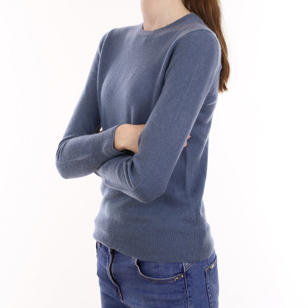 Air Force Blue Cashmere Crew Neck Jumper Extra Small