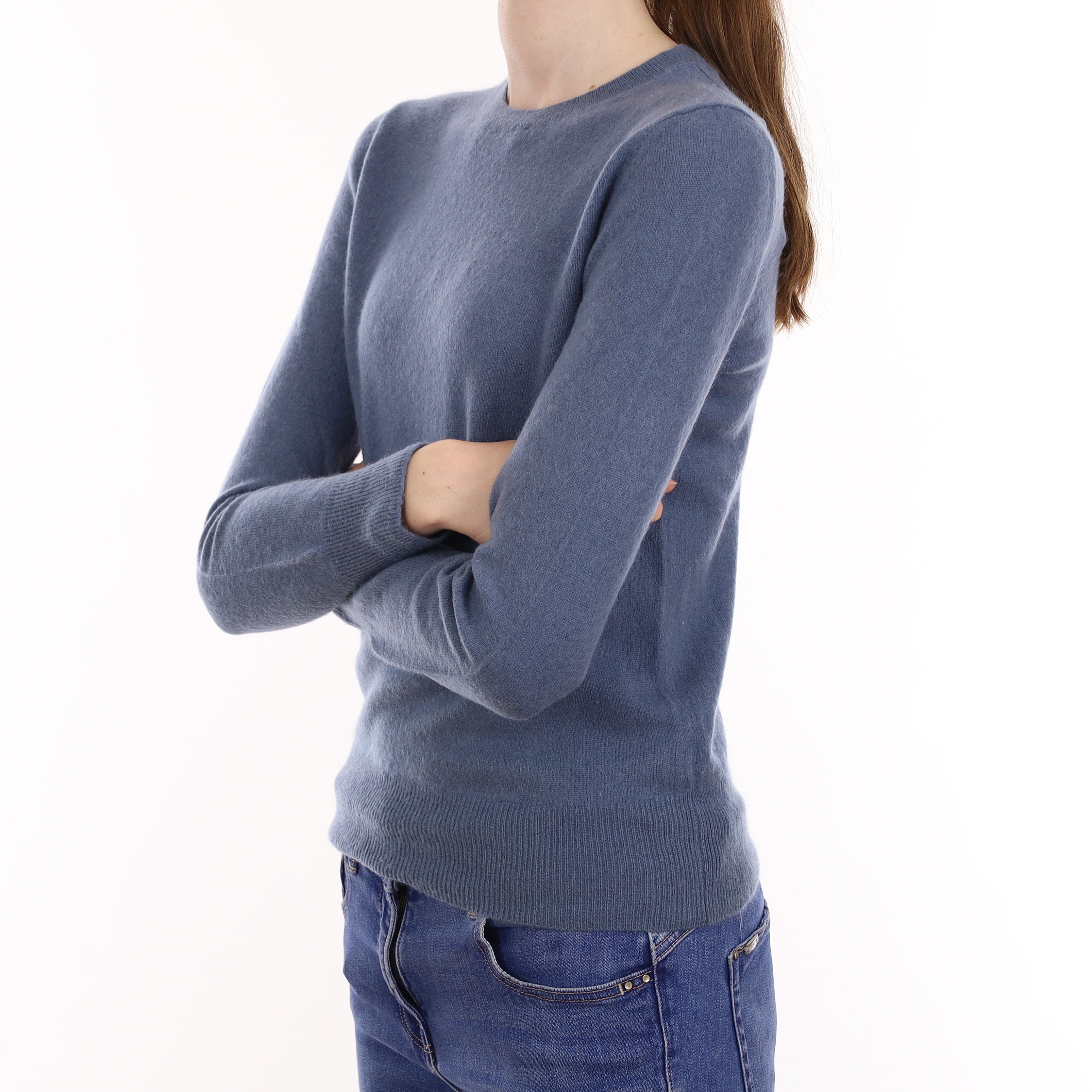Air Force Blue Cashmere Crew Neck Jumper Extra Small