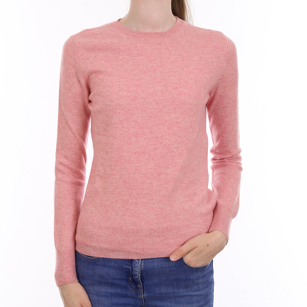 Candy Floss Pink Cashmere Crew Neck Cardigan Extra Small