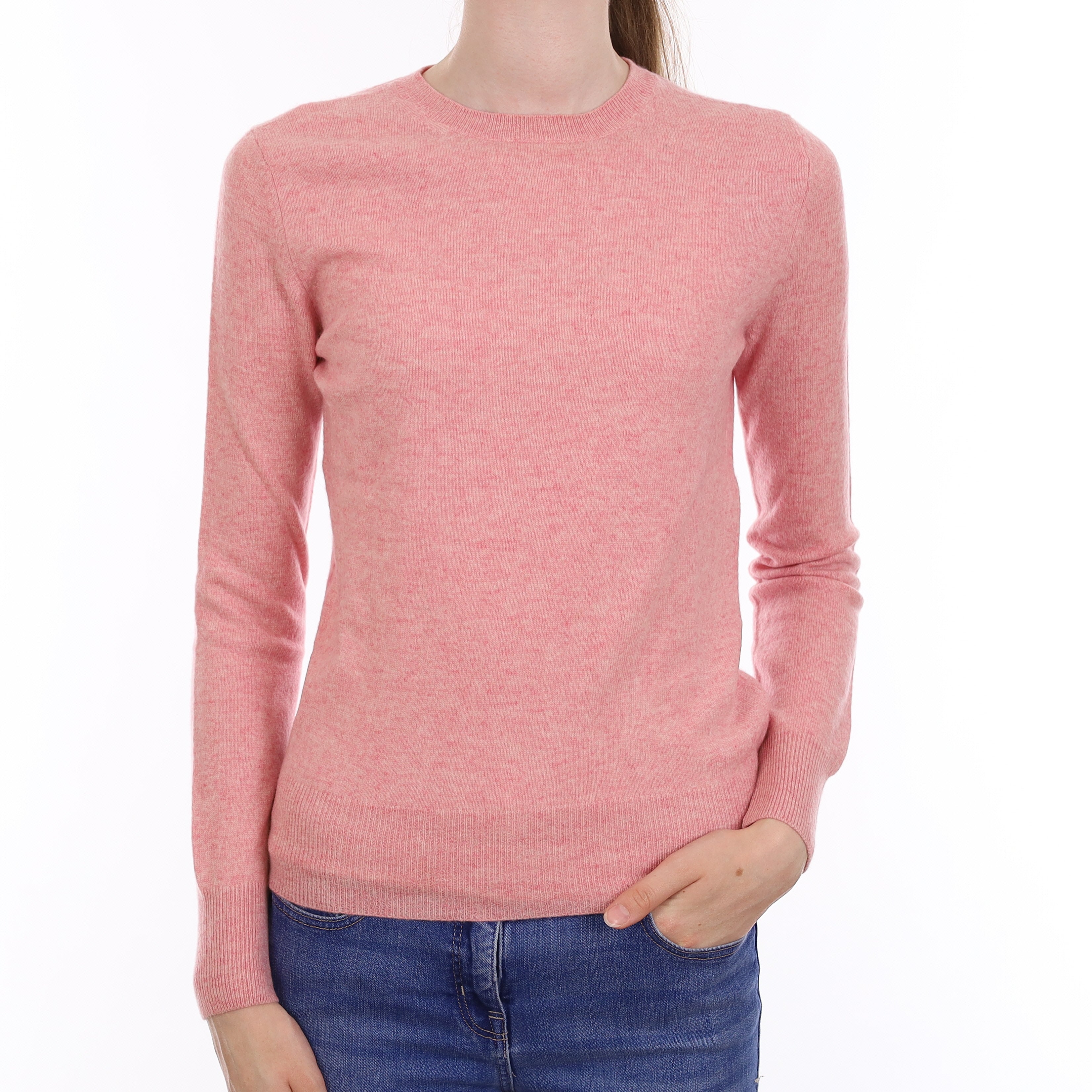 Candy Floss Pink Cashmere Crew Neck Cardigan Extra Small