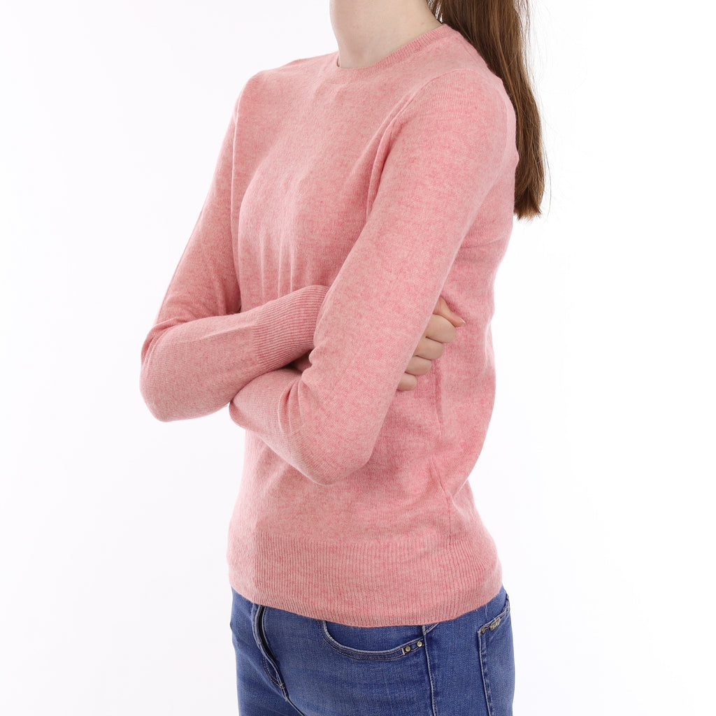 Candy Floss Pink Cashmere Crew Neck Cardigan Extra Small