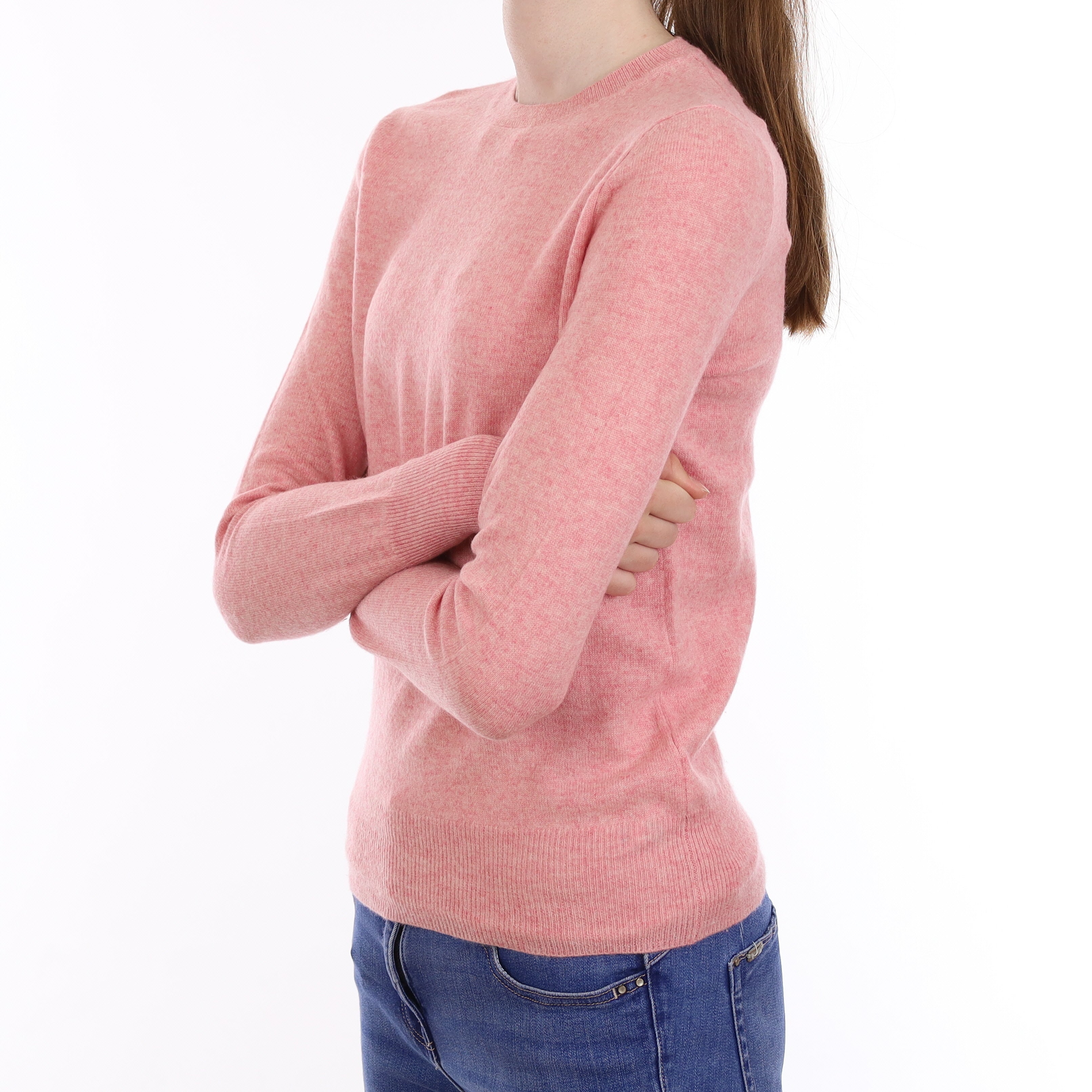 Candy Floss Pink Cashmere Crew Neck Cardigan Extra Small