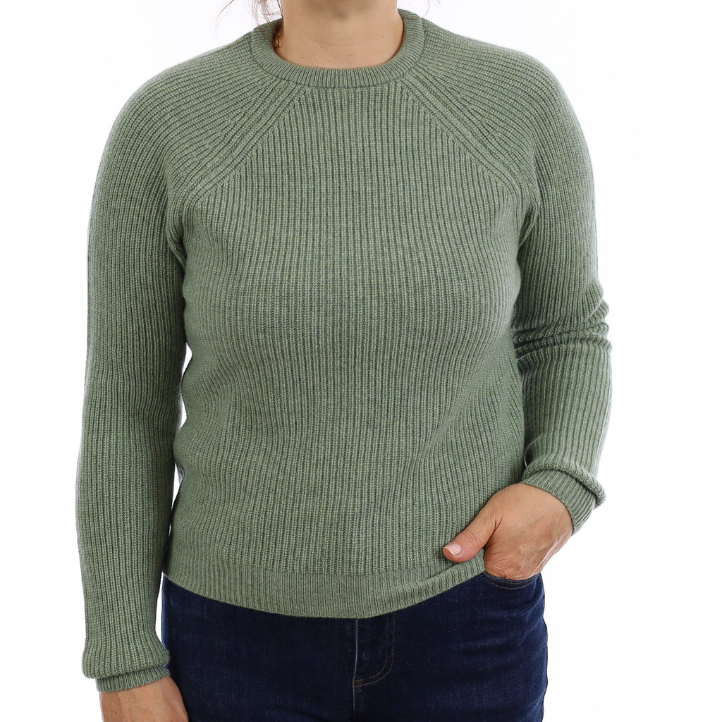 Brand New Scottish Everglade Green Cashmere Crew Neck Jumper Medium