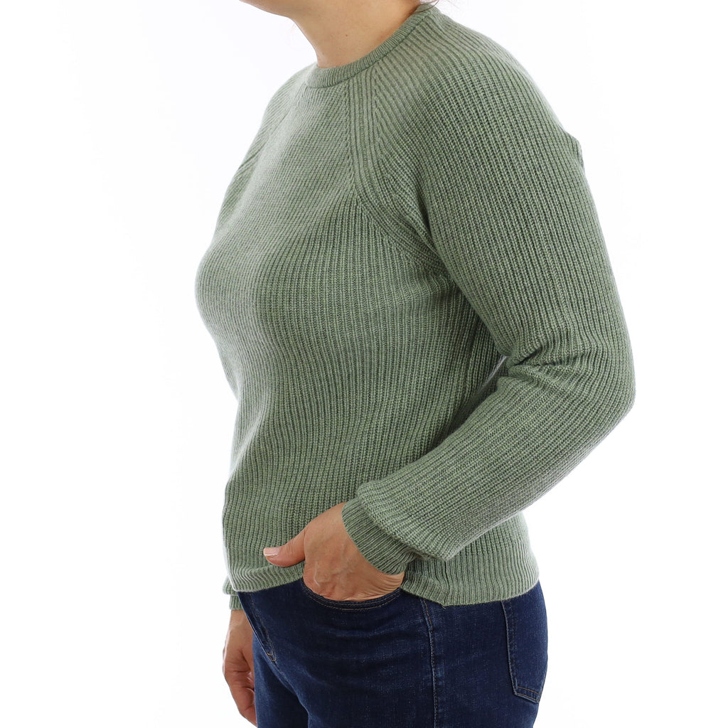 Brand New Scottish Everglade Green Cashmere Crew Neck Jumper Medium
