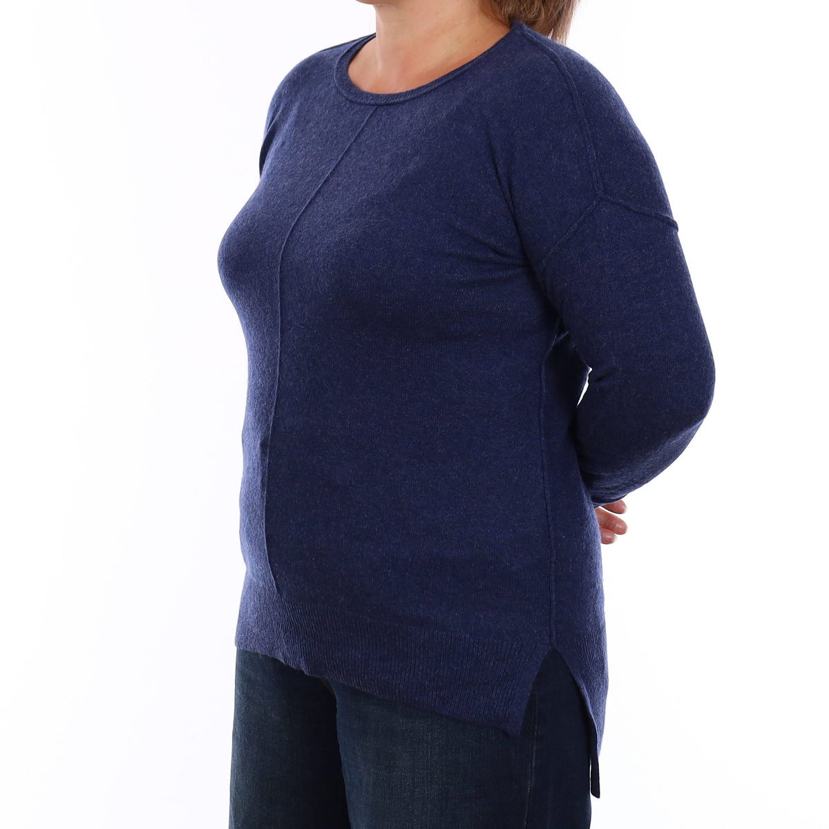 Navy Blue Cashmere Crew Neck Jumper Large
