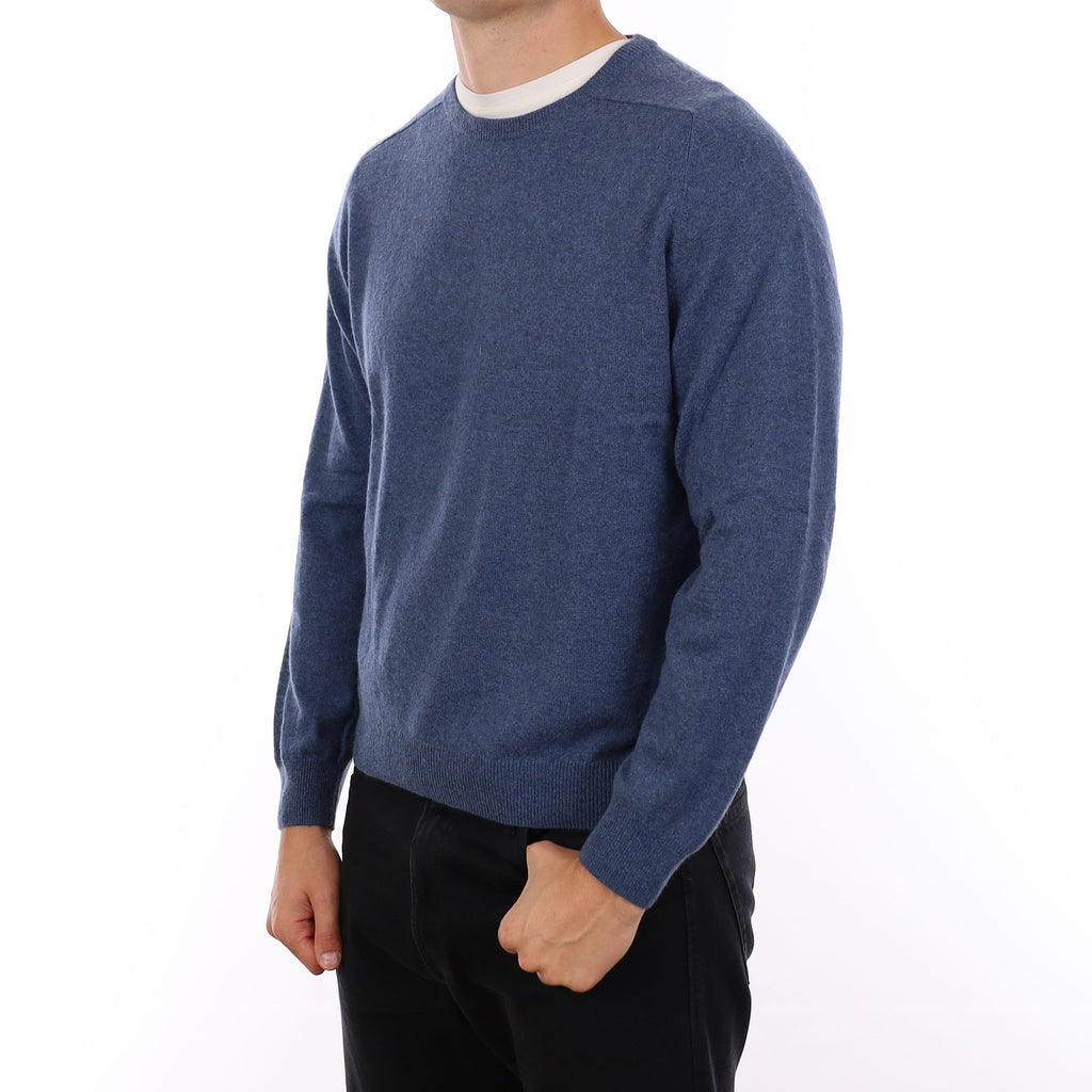 Men's Denim Cashmere Crew Neck Jumper XL