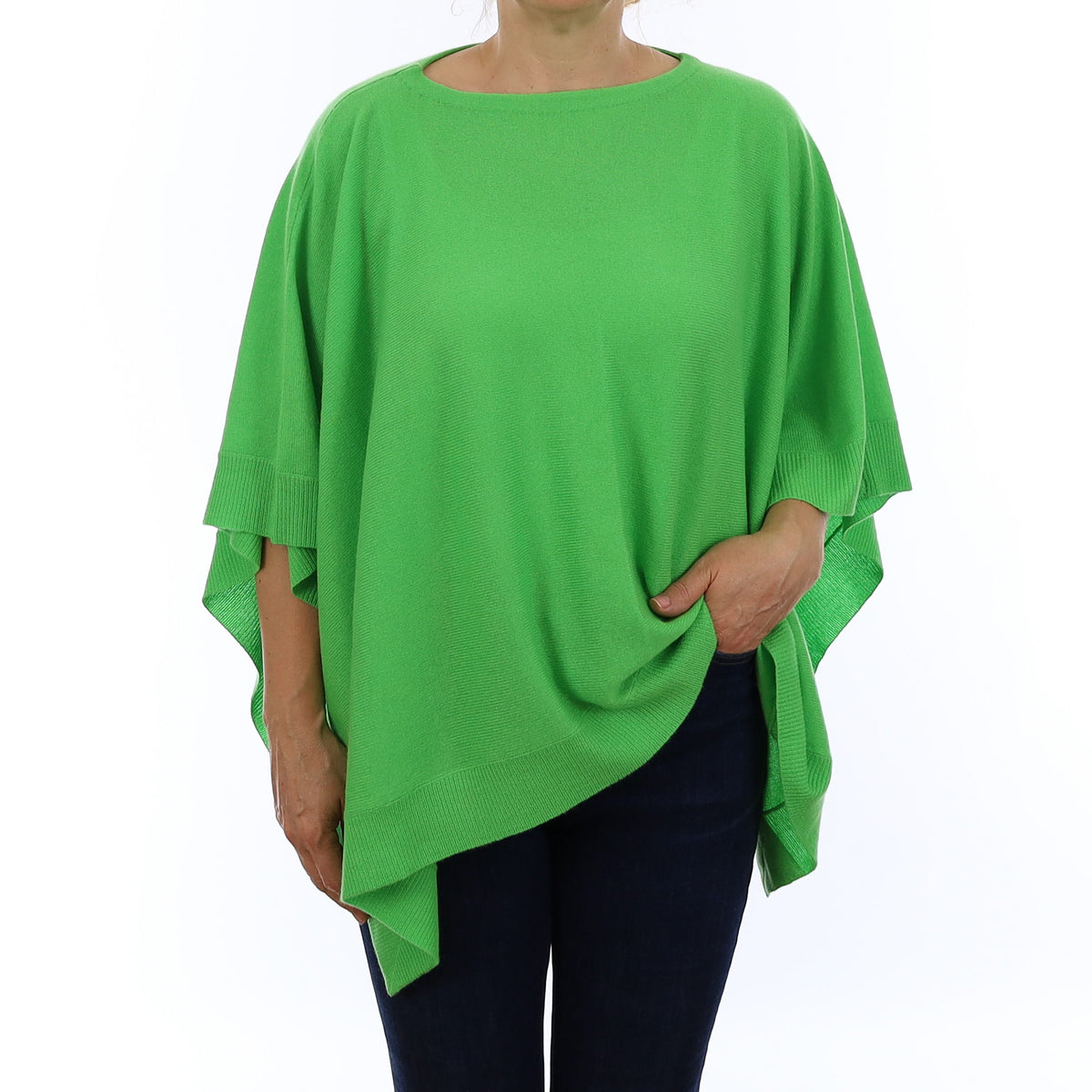 Ralph Lauren Neon Green Cashmere Poncho