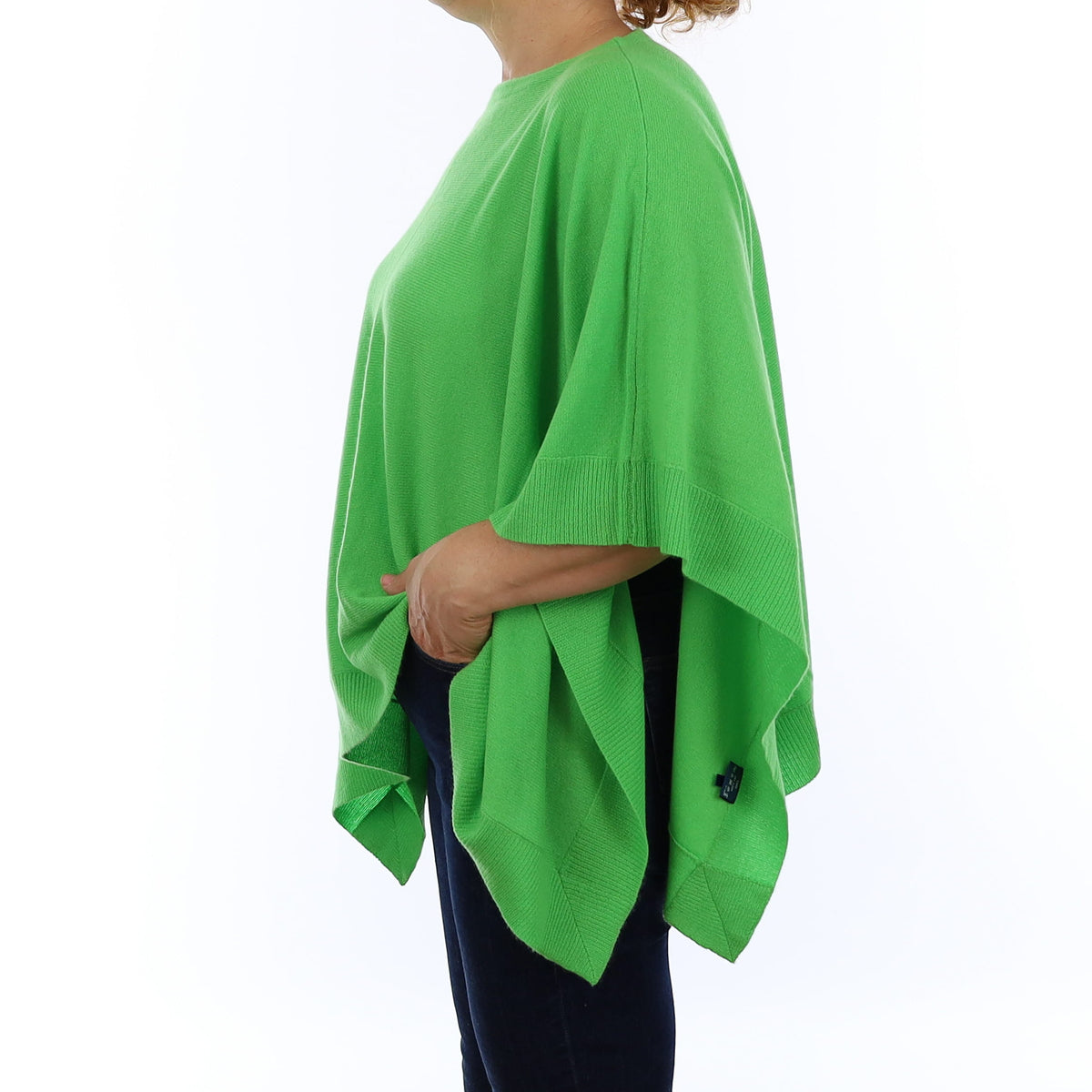 Ralph Lauren Neon Green Cashmere Poncho