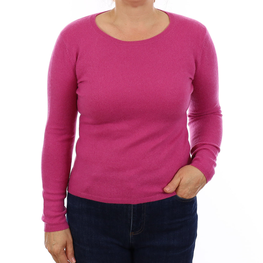 Bubblegum Pink Cashmere Crew Neck Jumper Medium