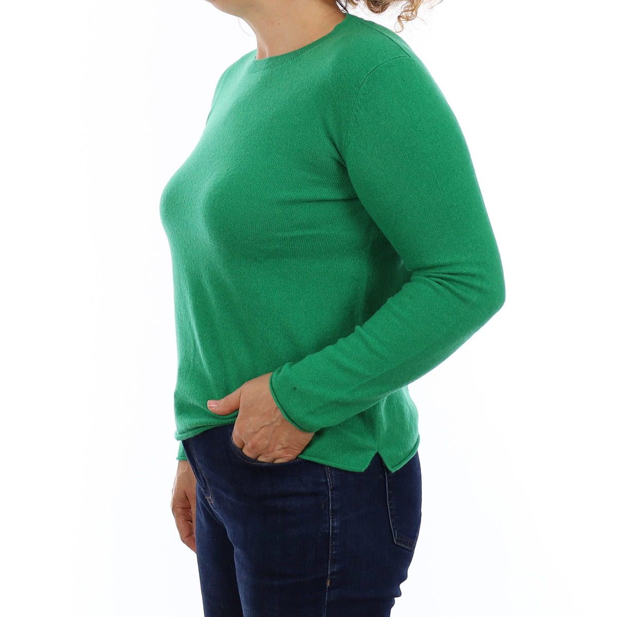 Jade Green. Cashmere Crew Neck Jumper Medium