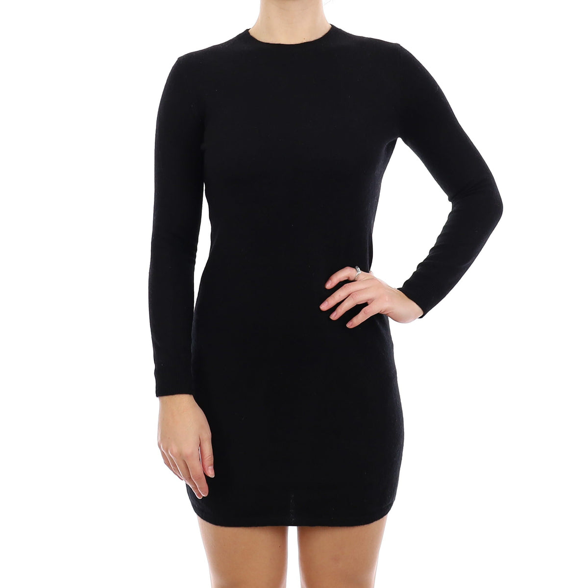 Ralph Lauren Black Cashmere Crew Neck Dress Small