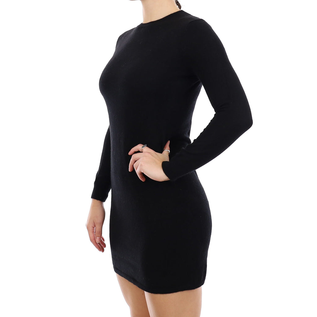 Ralph Lauren Black Cashmere Crew Neck Dress Small