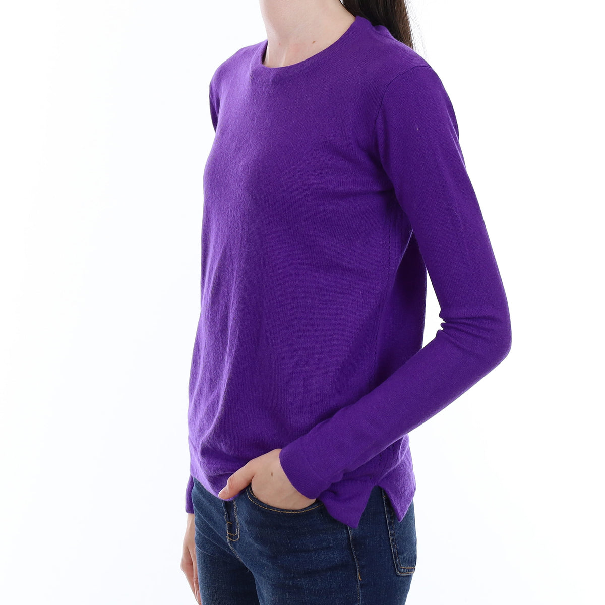 Ralph Lauren Regal Purple Cashmere Crew Neck Jumper Extra Small
