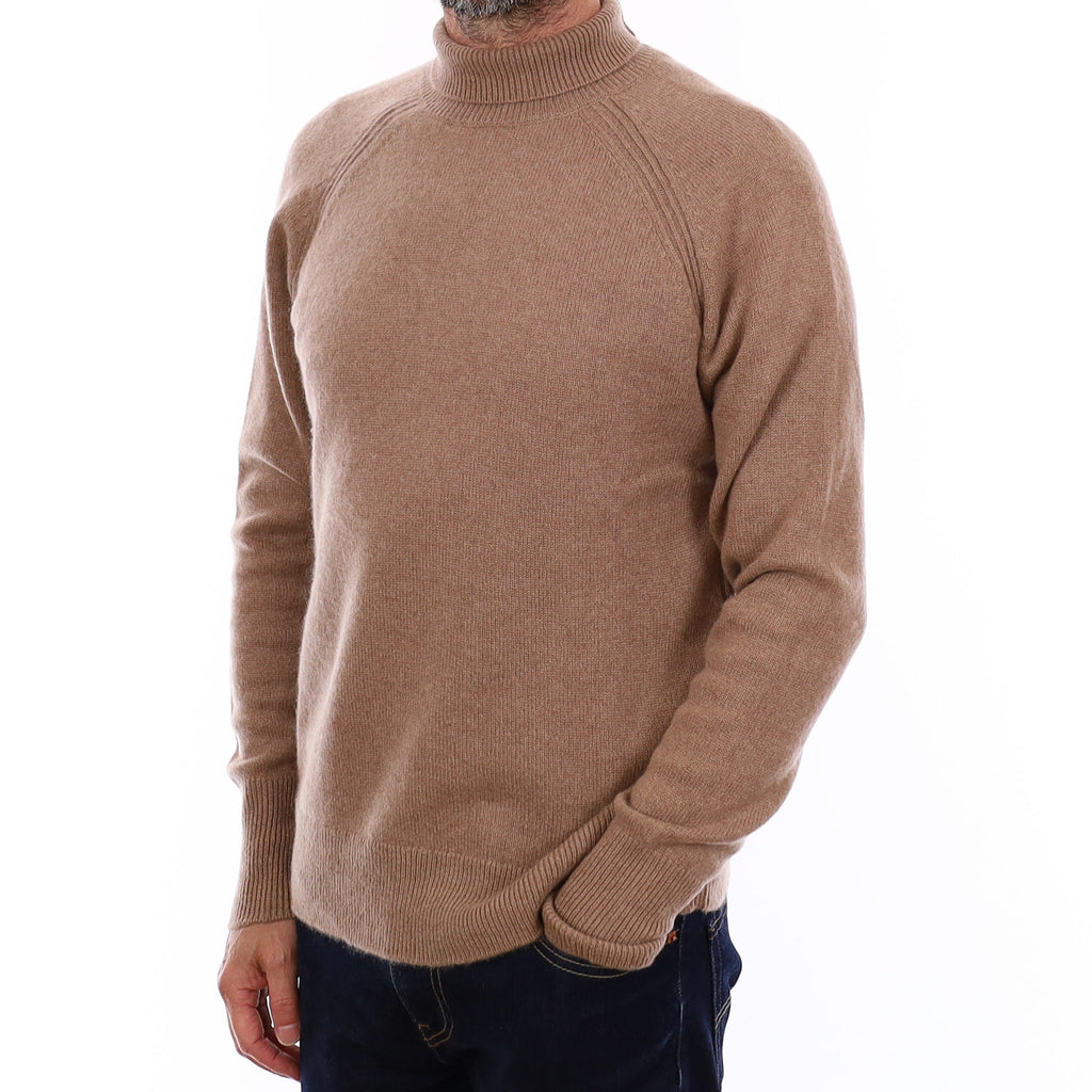 Men's Cos Taupe Brown Cashmere Turtle Neck Jumper Small