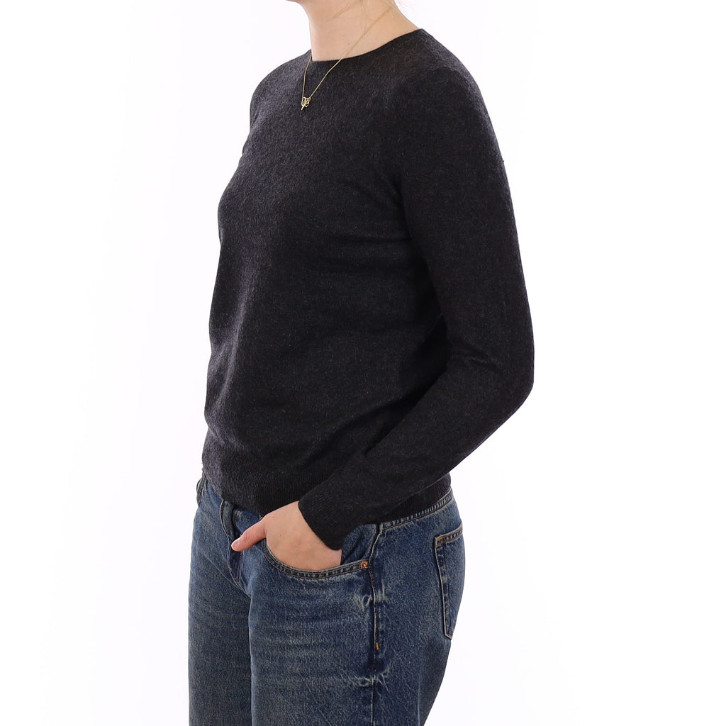 Graphite Grey Cashmere Crew Neck Jumper Medium