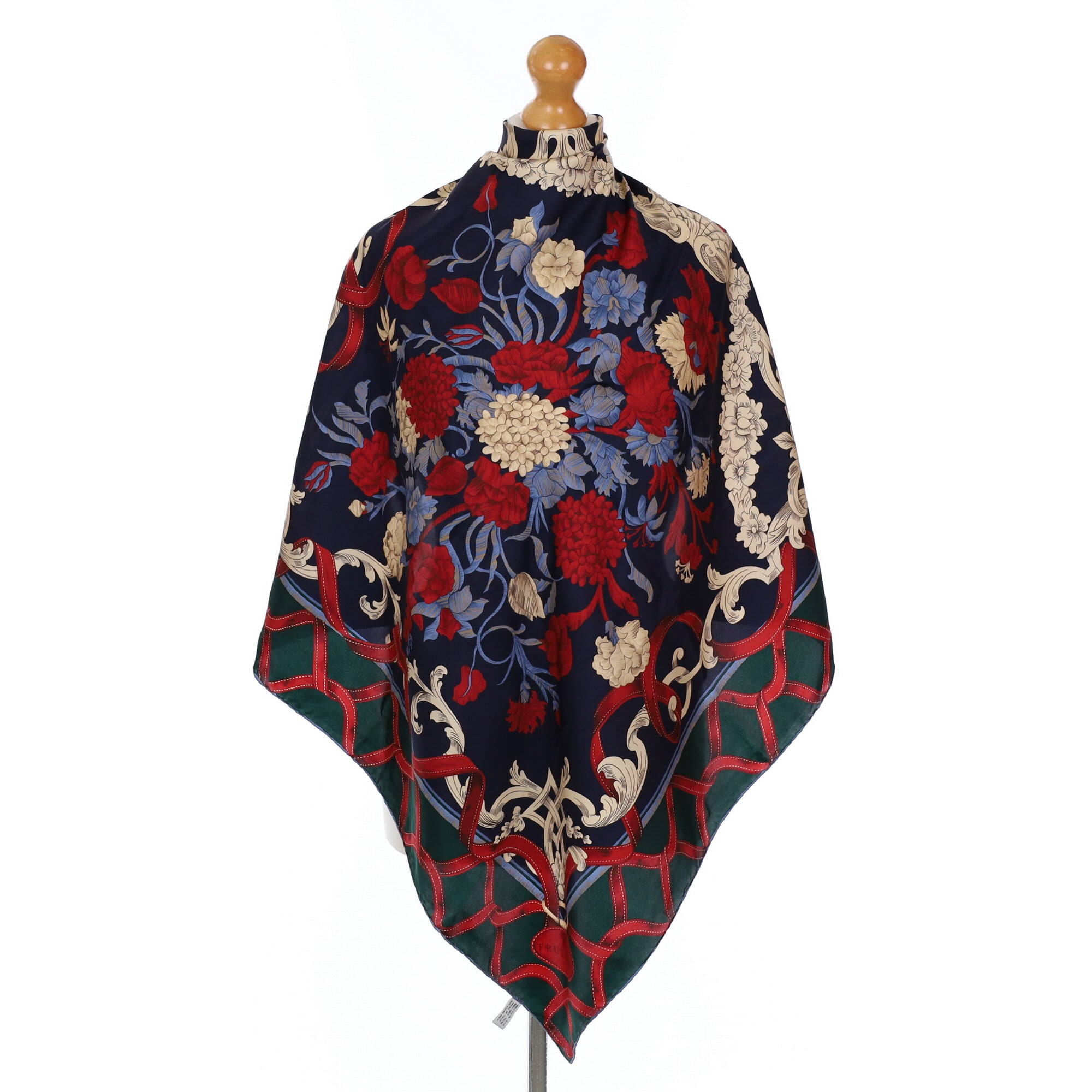 Trussardi Floral Designer Silk Scarf