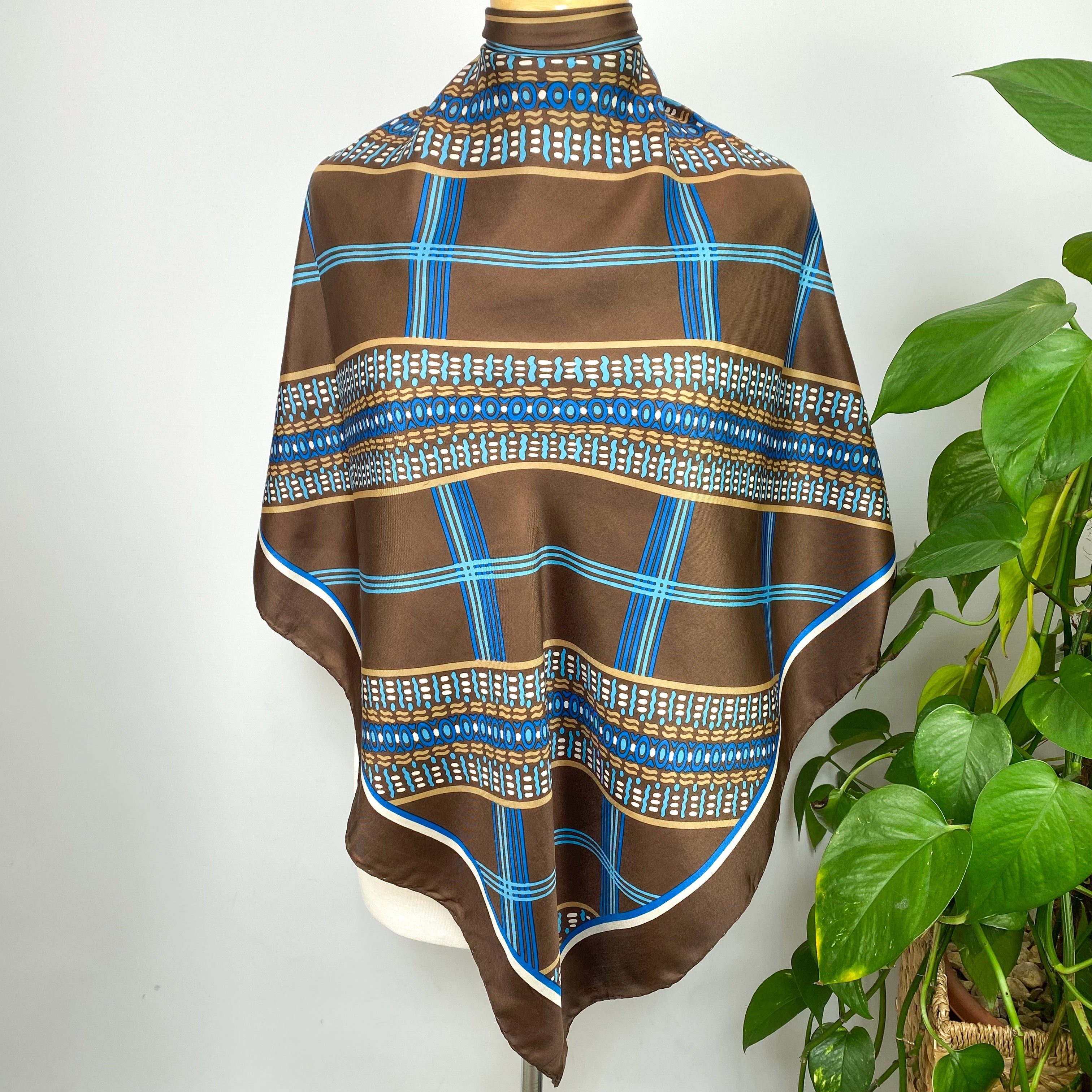 1970s Jean Parel Vintage Silk Scarf