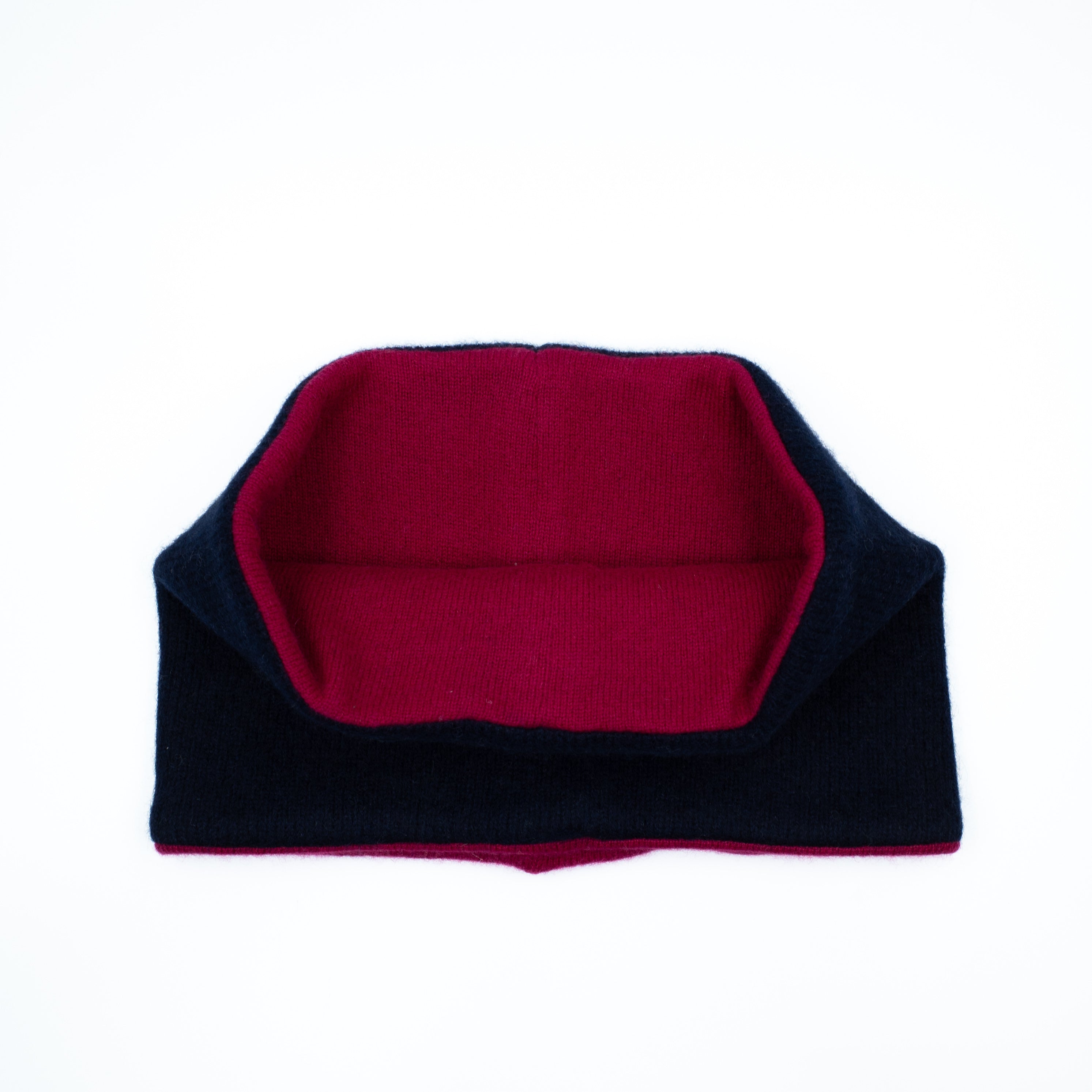 Chunky Navy and Cherry Pink Neck Warmer