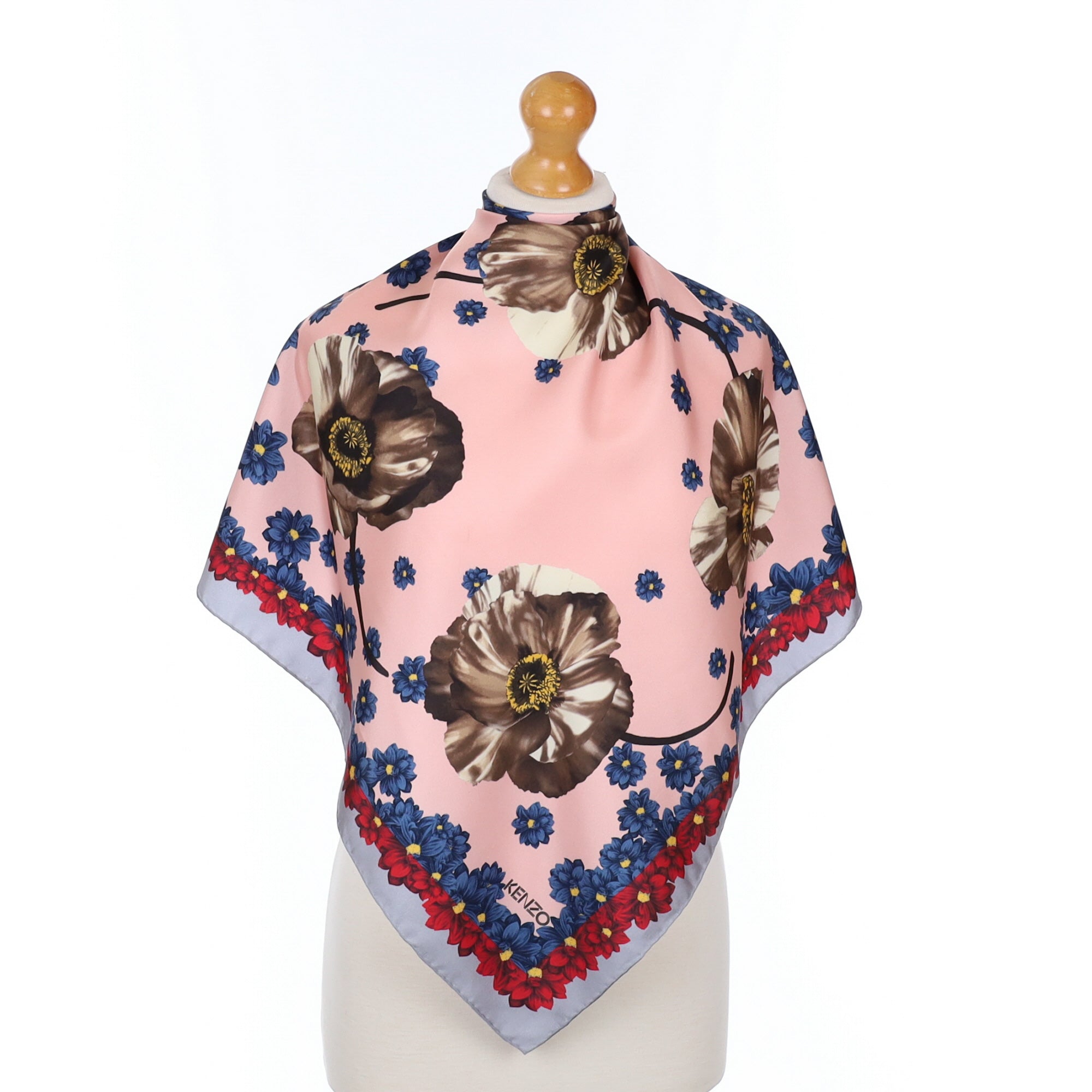 Designer Kenzo Floral Silk Scarf