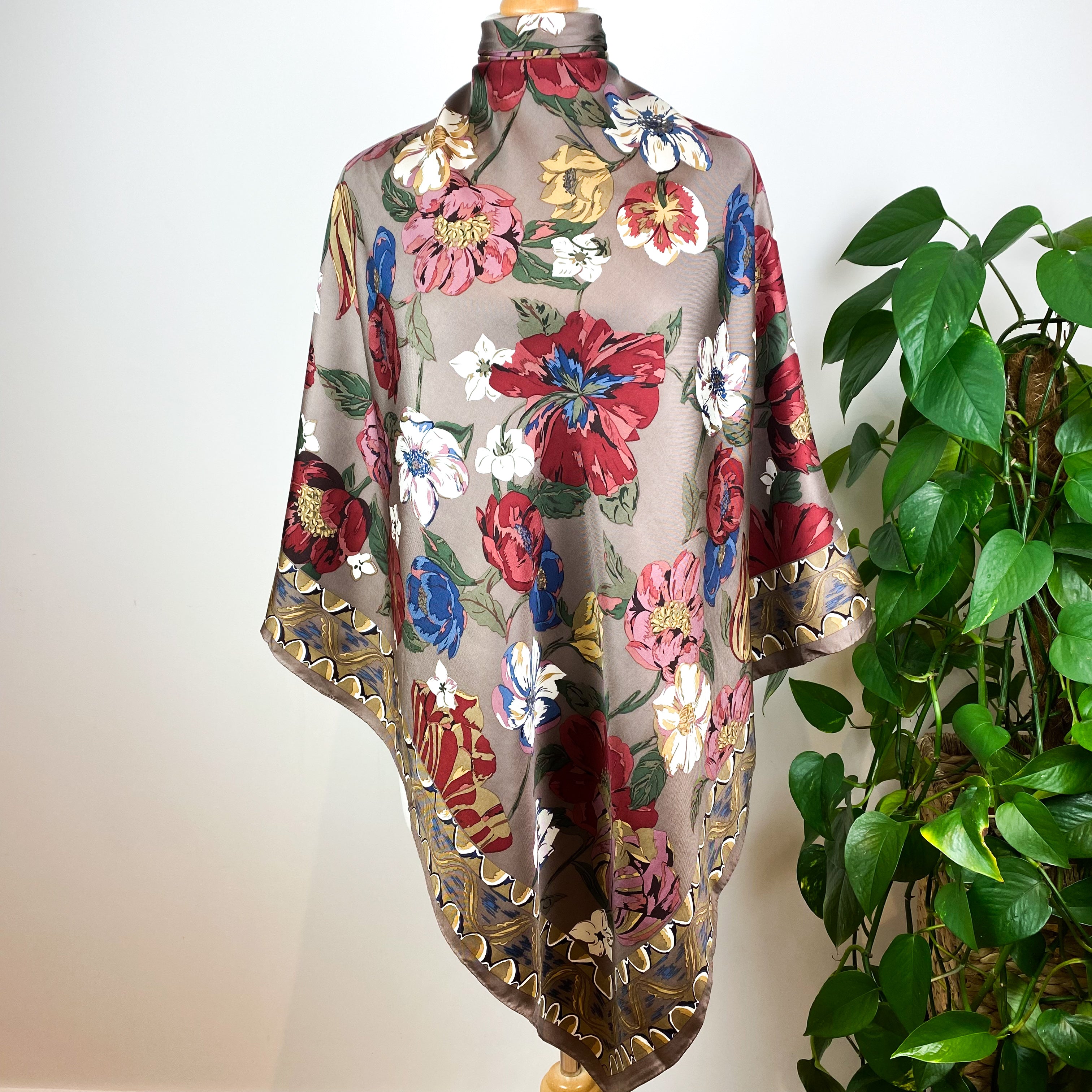 Charter Club Floral Silk Scarf
