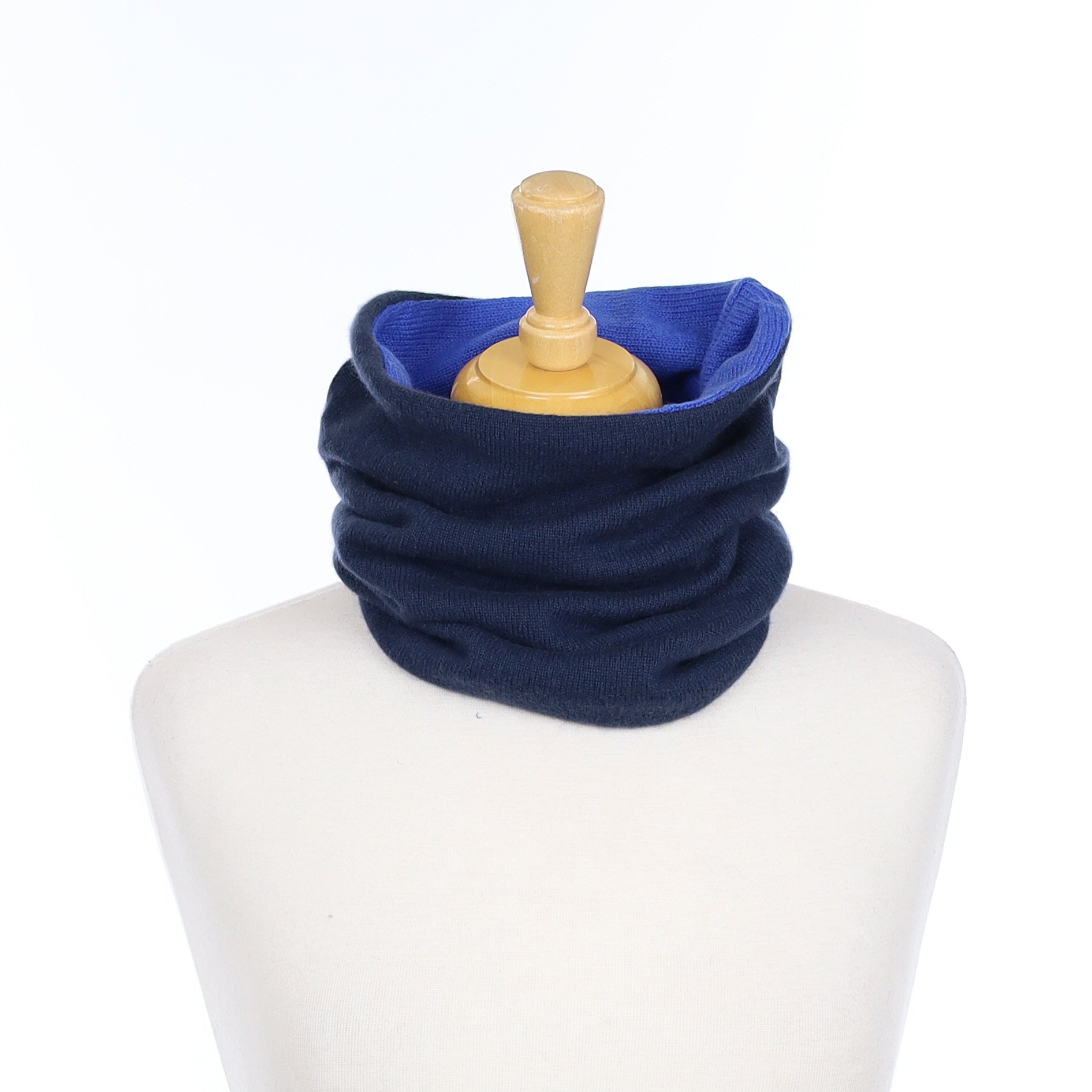 Navy and Blue Luxury Double Layered Snood