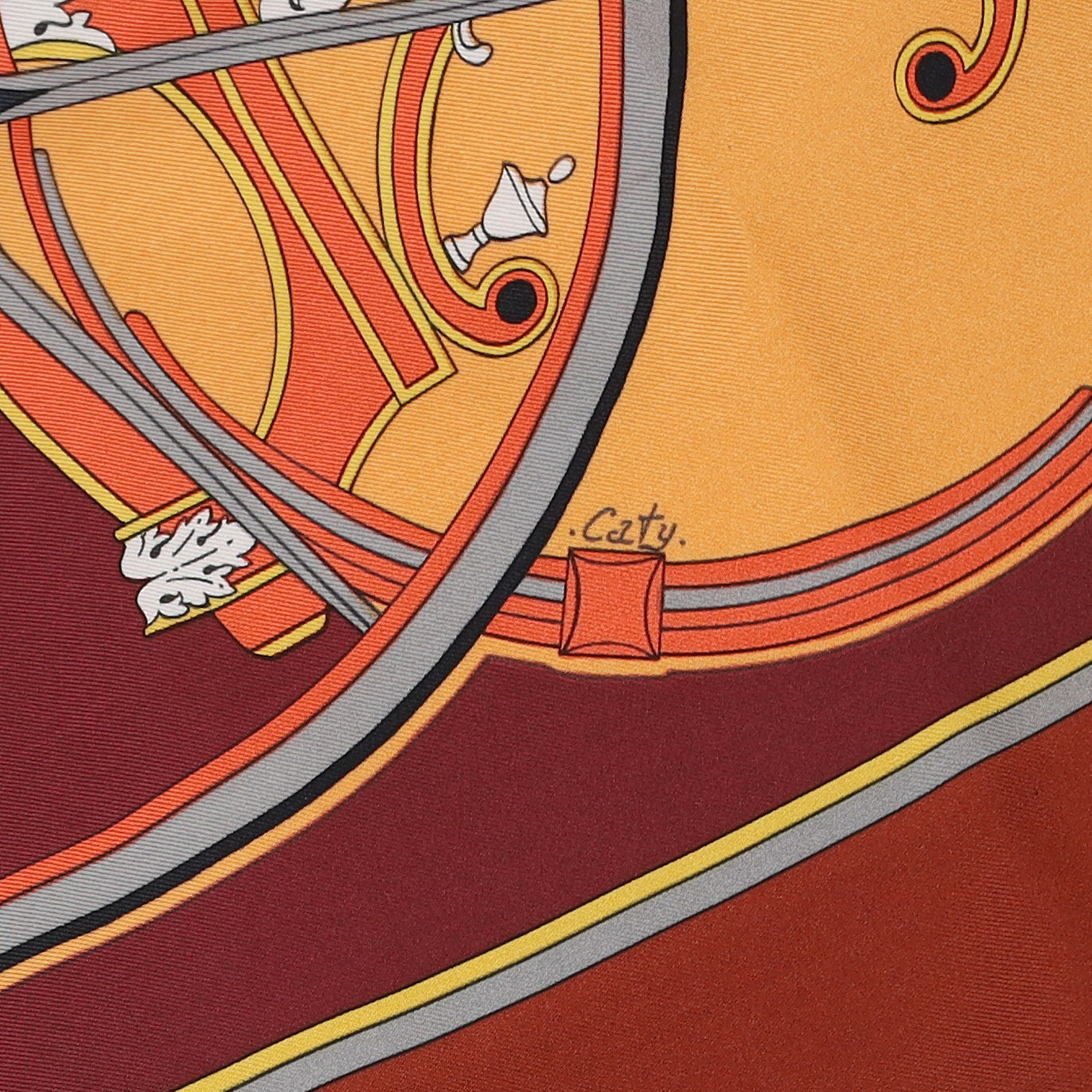 Hermès Washington’s Carriage Vintage Silk Scarf