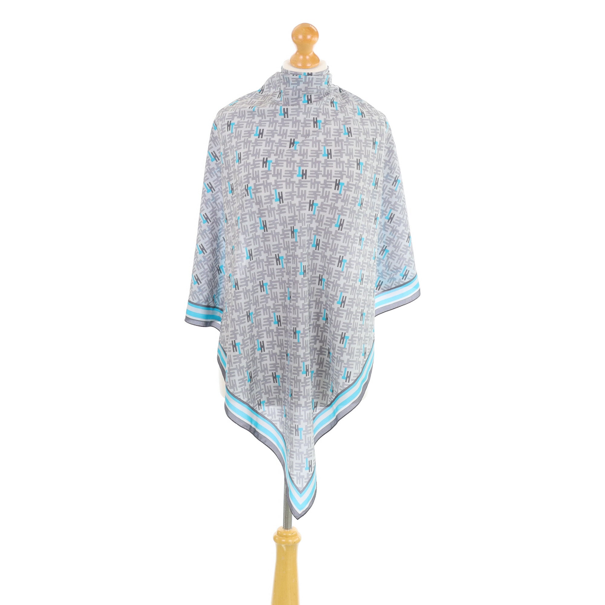 Geometric Pattern Silk Scarf