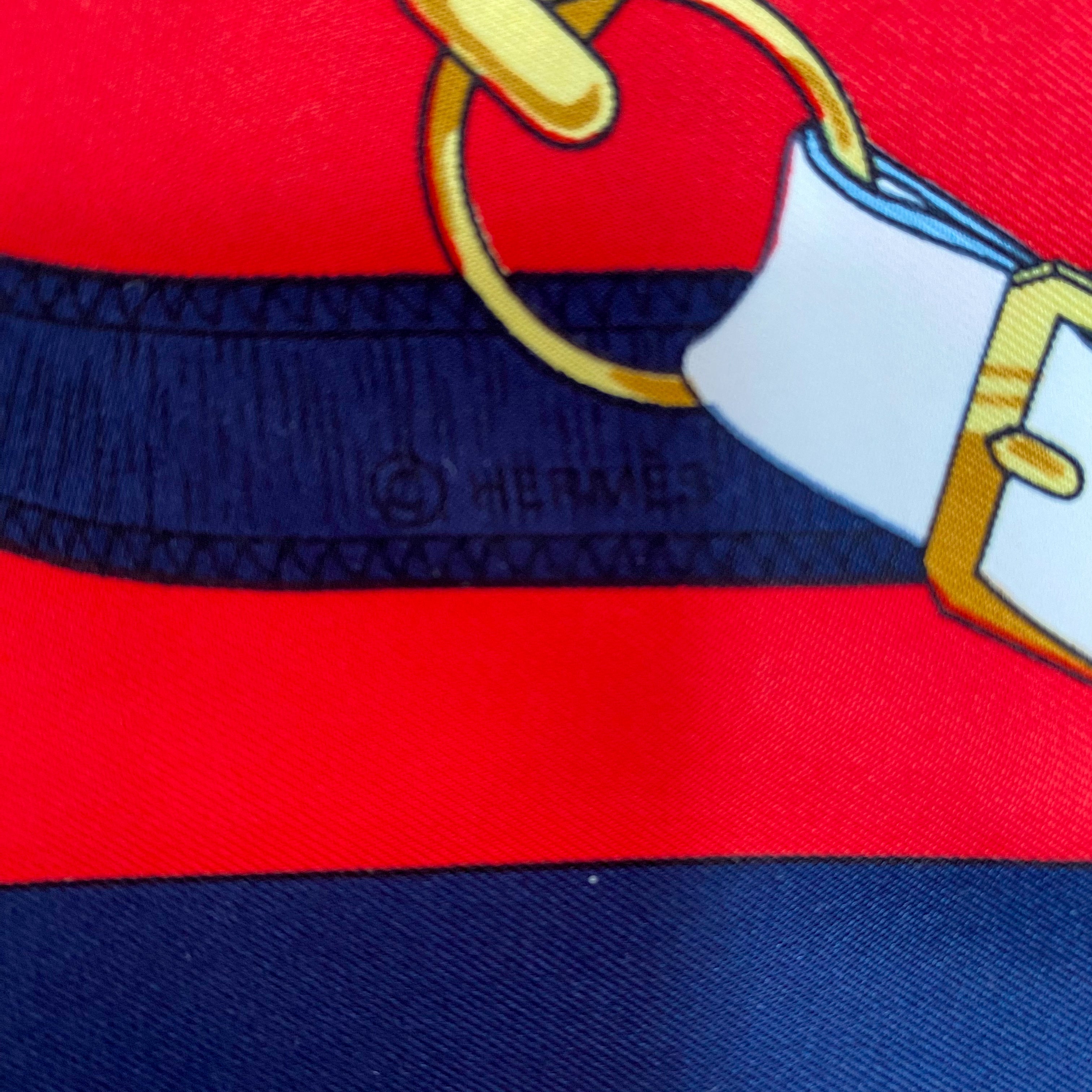 Pristine Boxed Hermes Eperon d’Or Vintage Silk Scarf