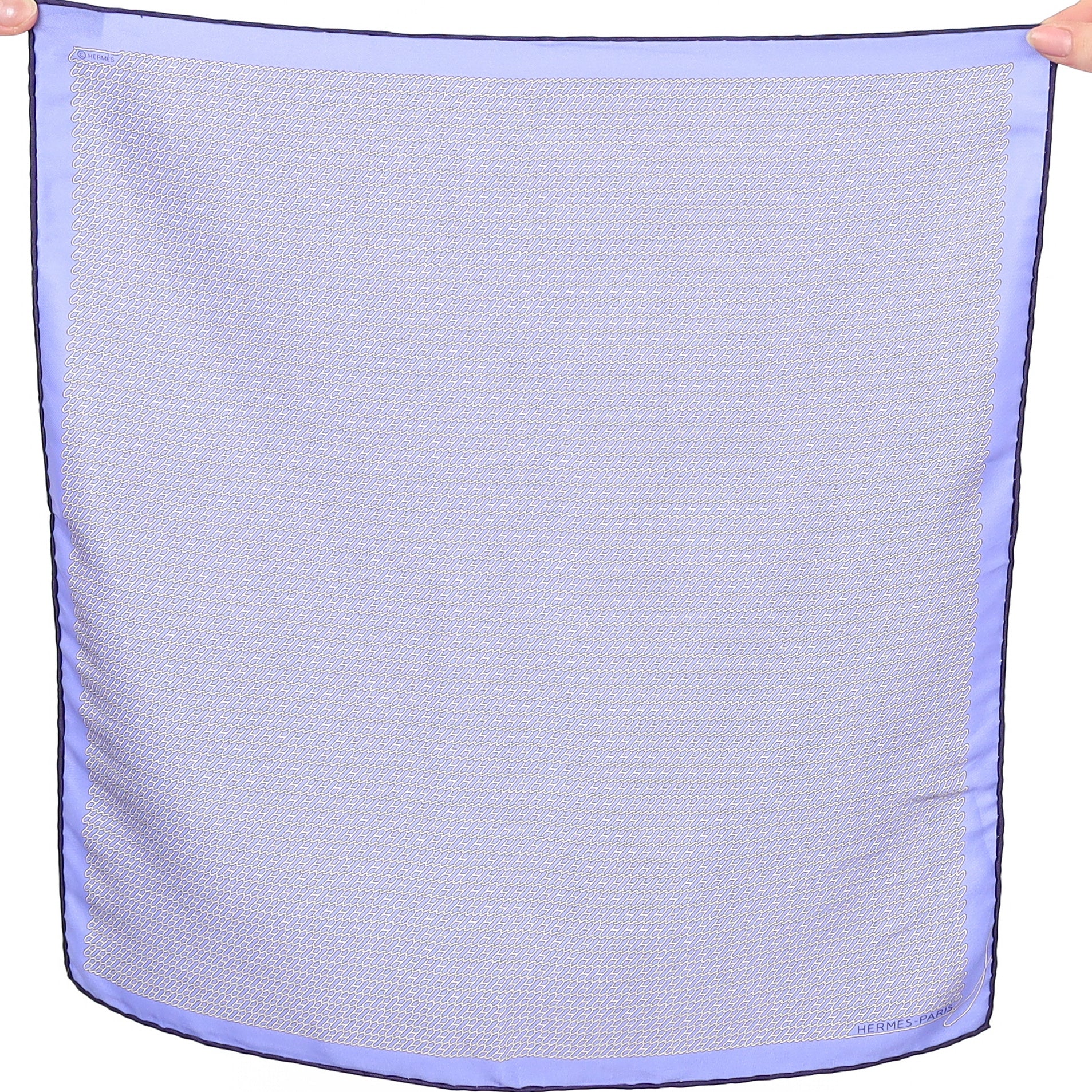 Hermès Light Blue Anchor Chain 42 Silk Scarf