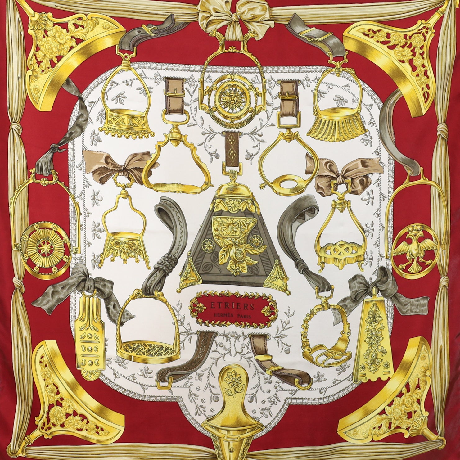 Hermès Etriers Silk Scarf