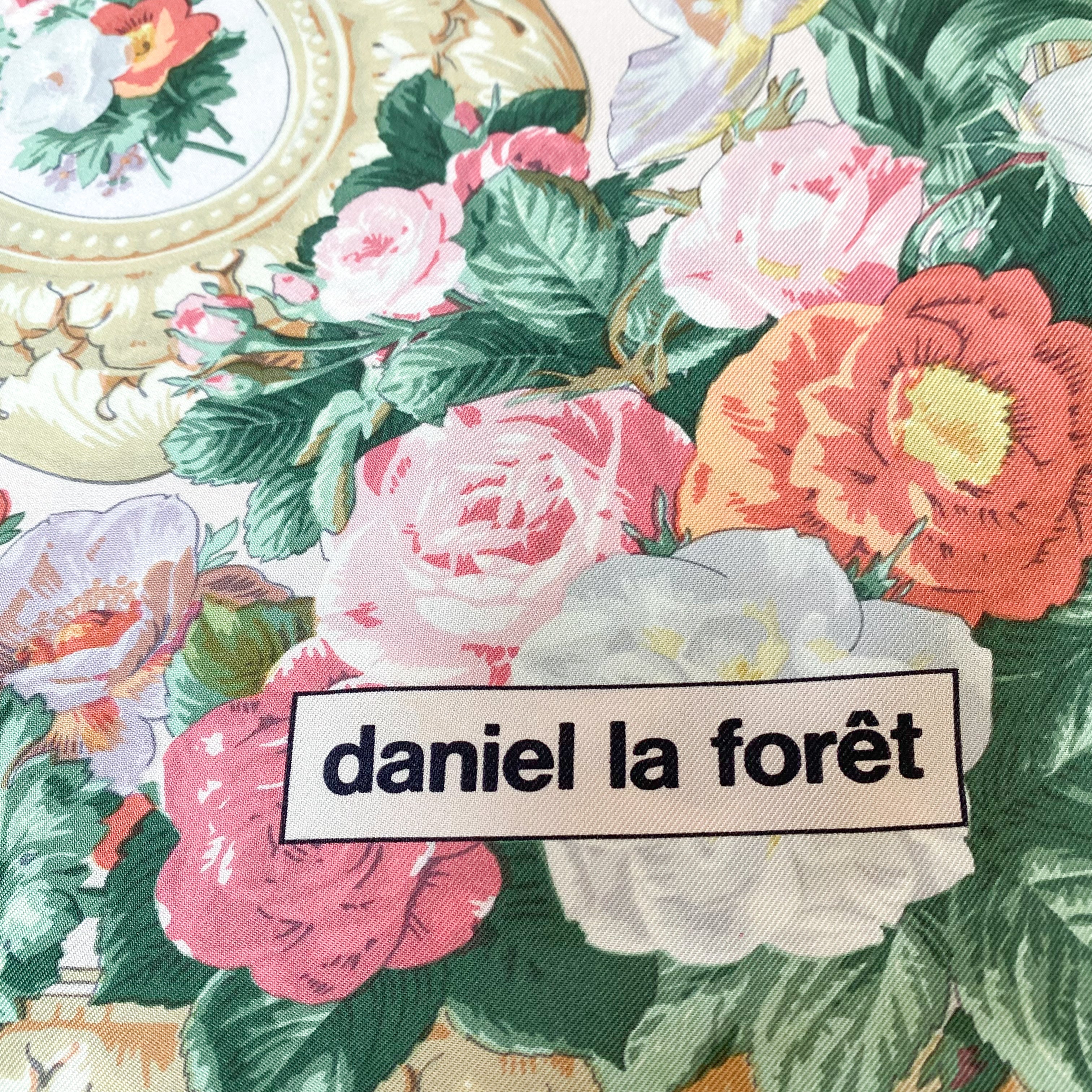 1980s Daniel La Forêt Vintage Silk Scarf