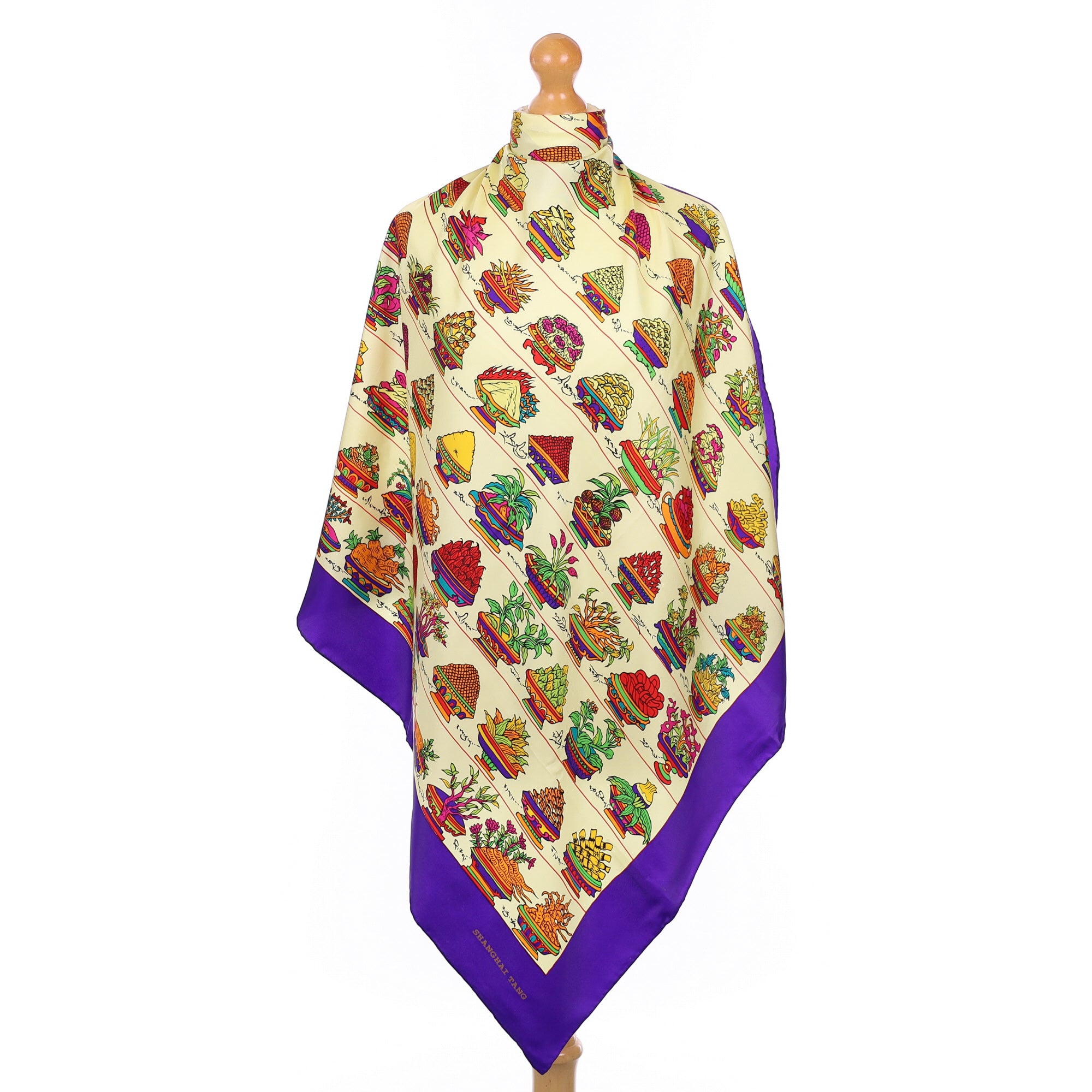 Brand New Boxed Shanghai Tang Silk Scarf
