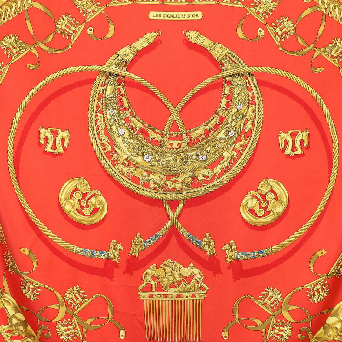 Hermès Les Cavaliers D’or Silk Scarf