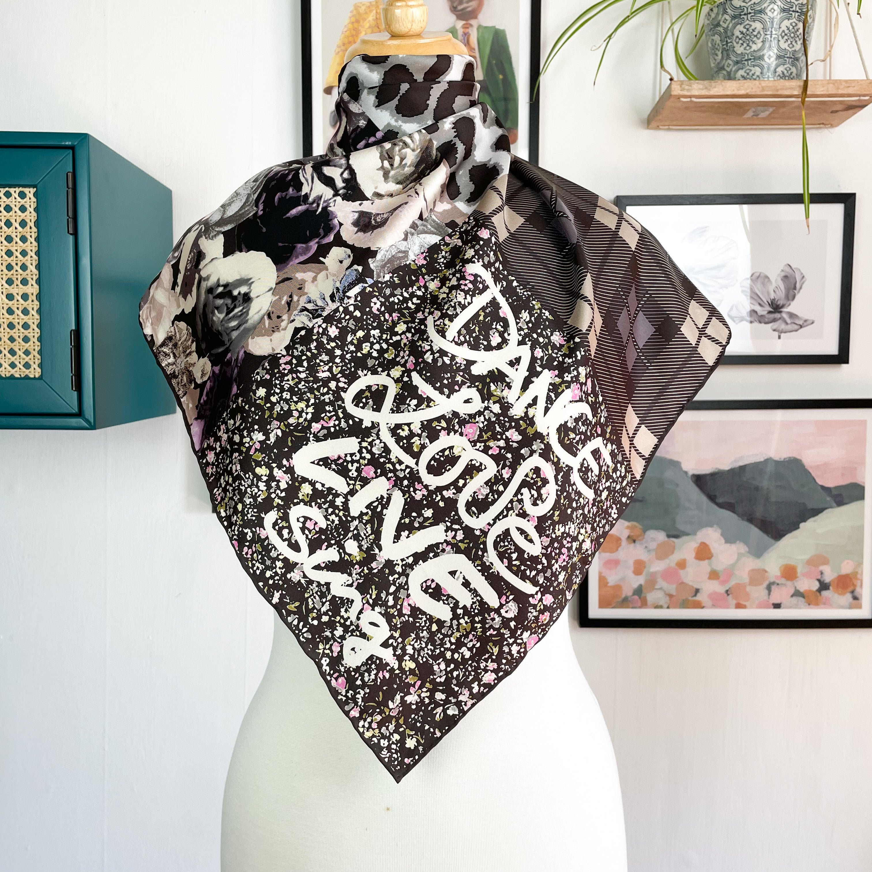 Small Codello Slogan Silk Scarf