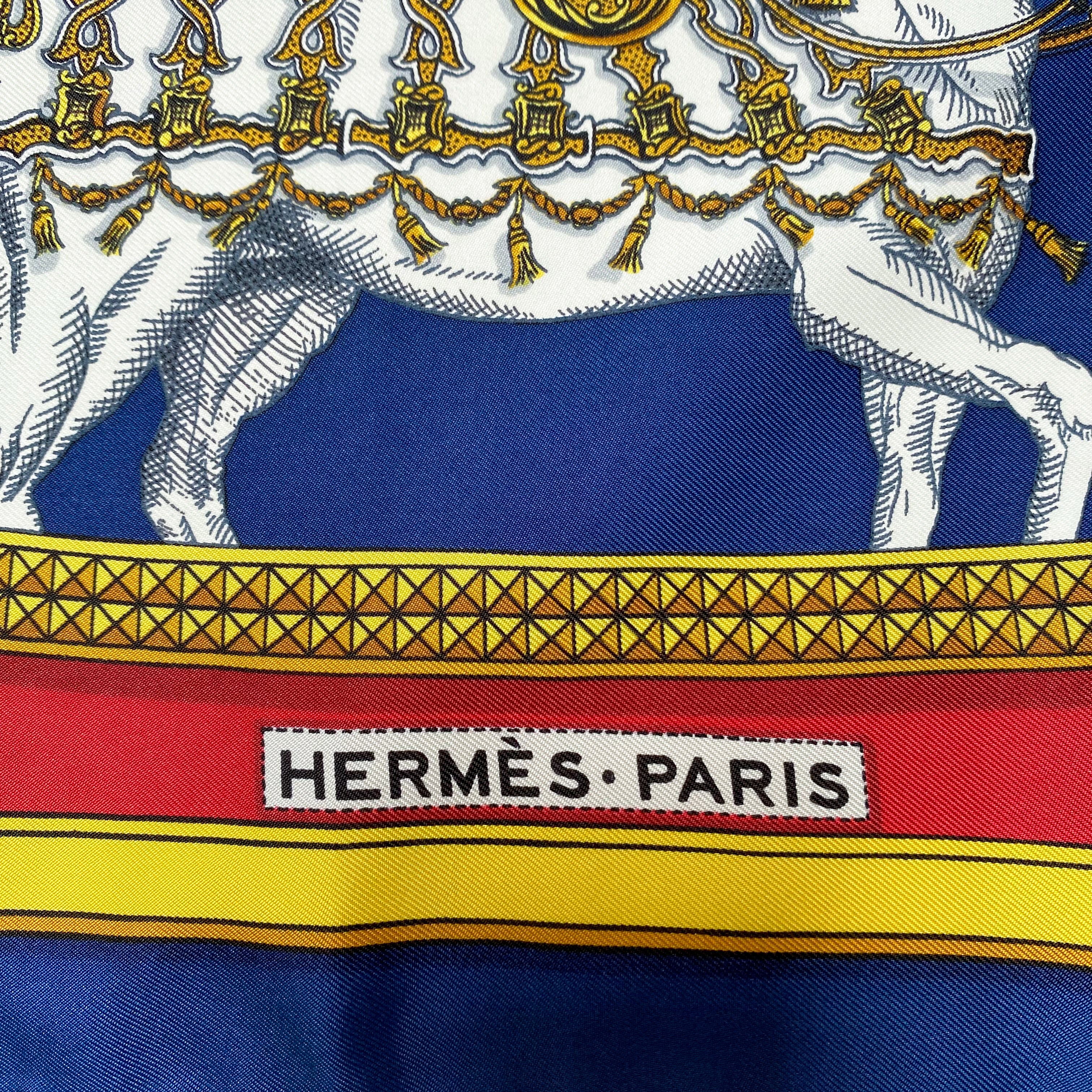 Boxed Hermès Grand Apparat Silk Scarf