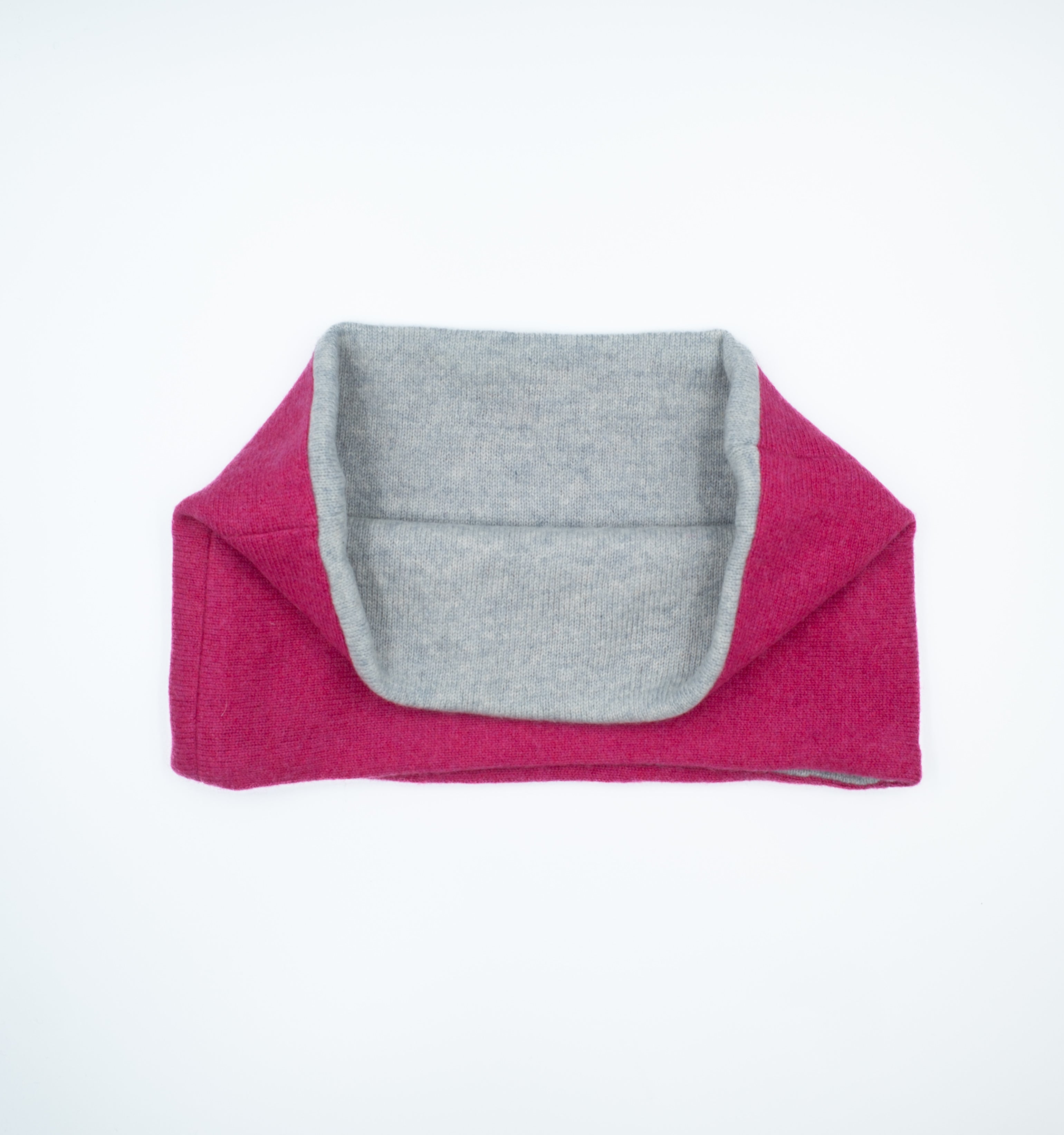 Fuchsia Pink and Palest Denim Blue Neck Warmer