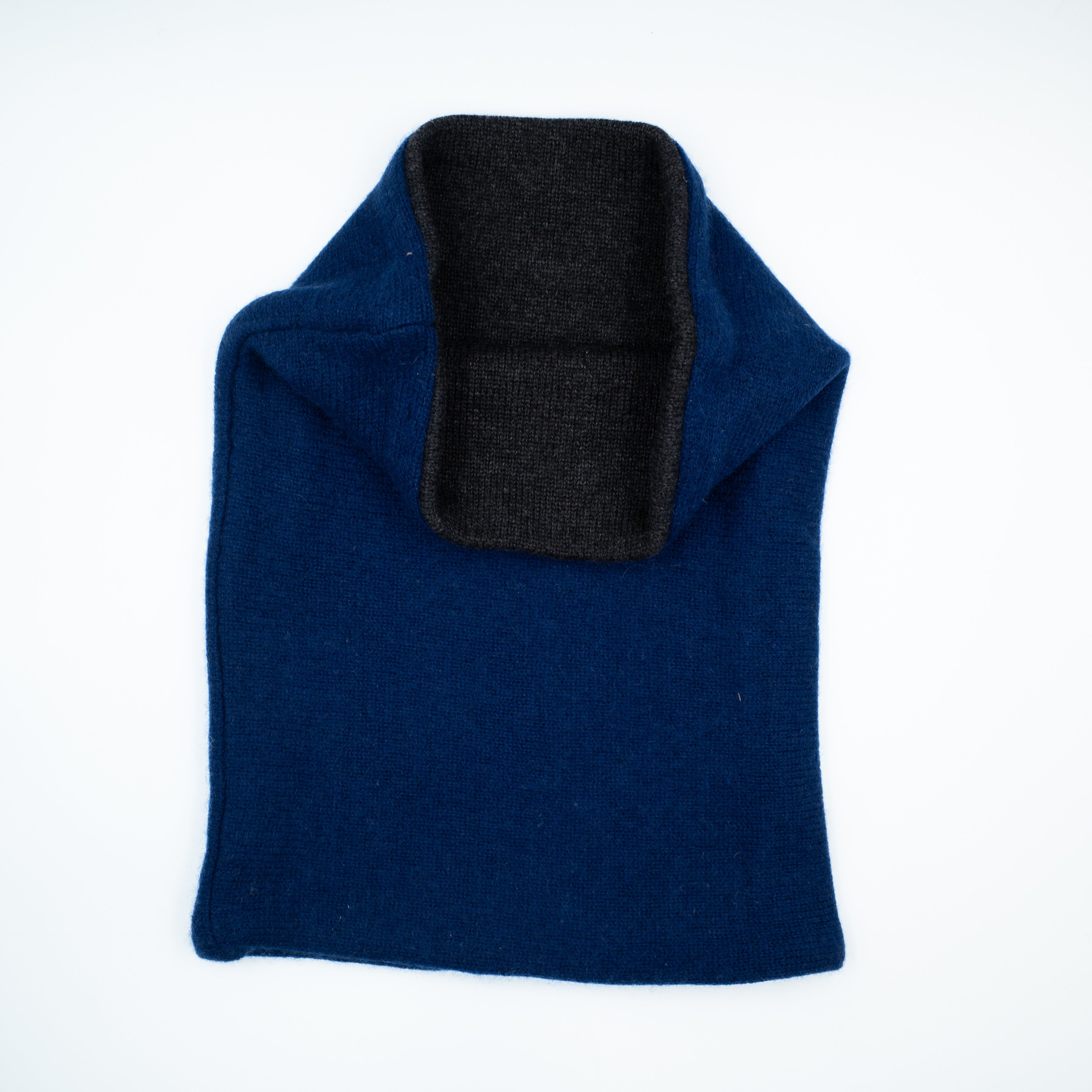 Men’s Charcoal Grey and Blue Double Layered Snood