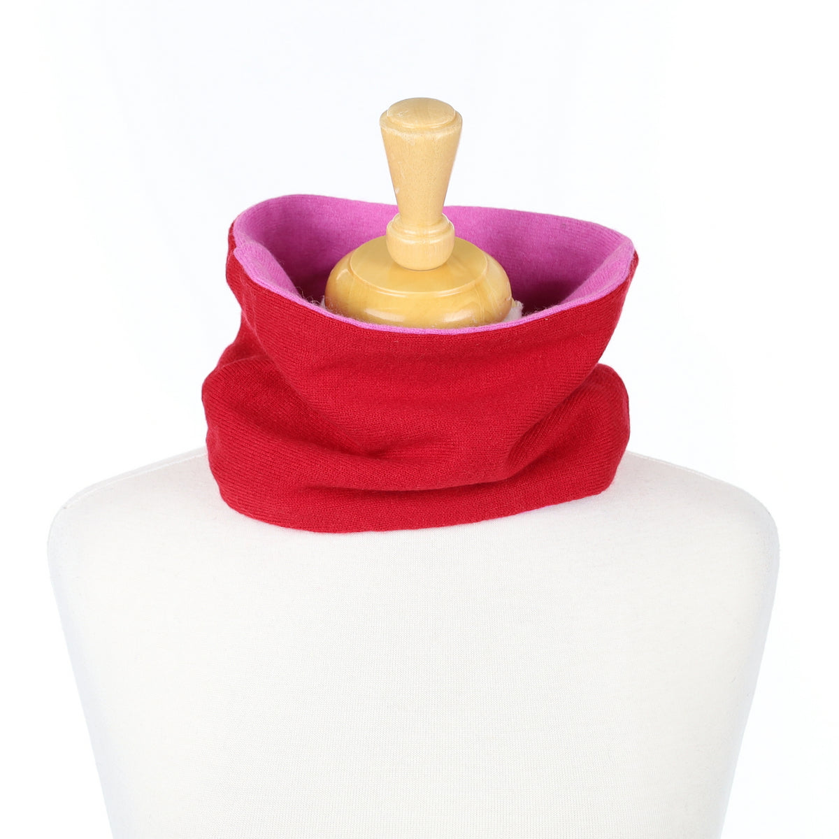 Red and Deep Mauve Neck Warmer